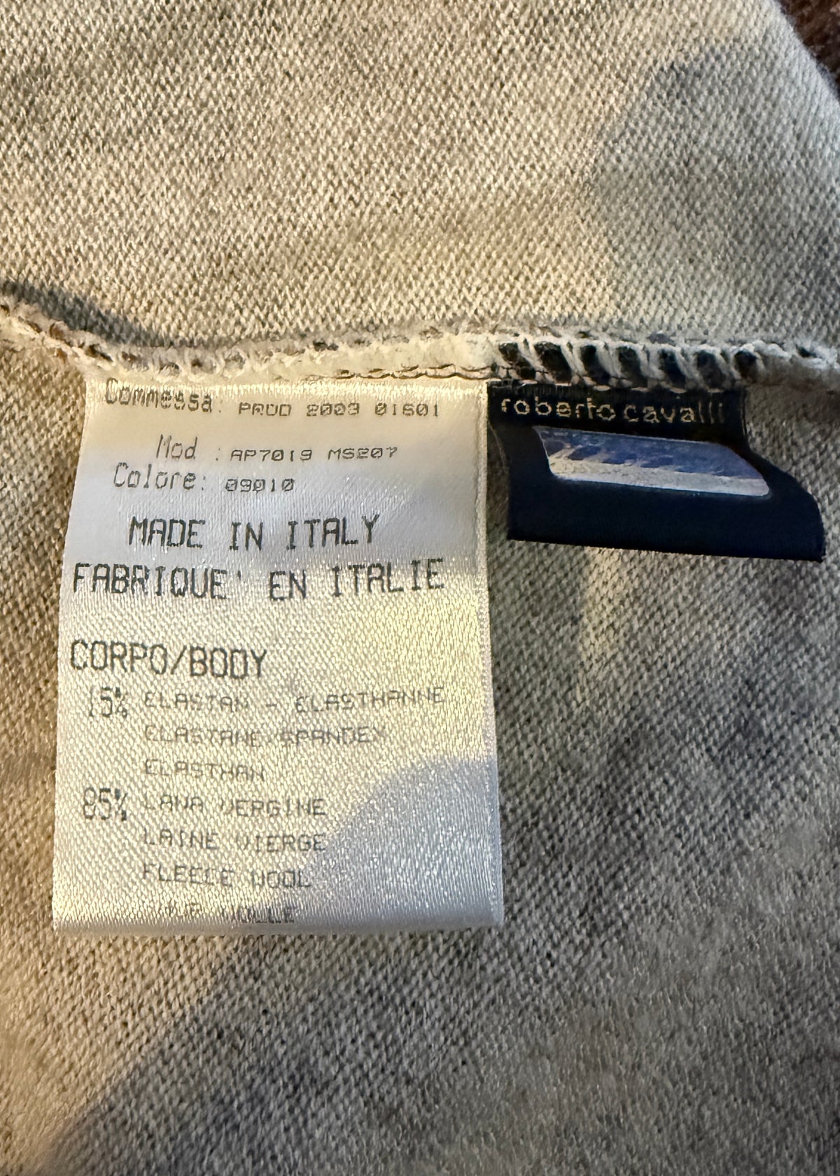 Roberto Cavalli Fall 2003 Fur Trim & Chain Detail Knit Cardigan
