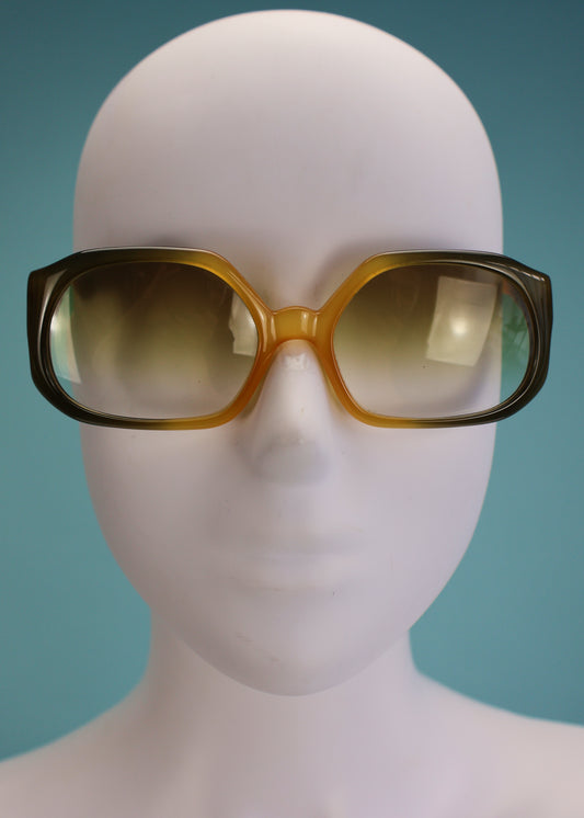 Dior 1970’s Orange & Green Ombre Sunglasses