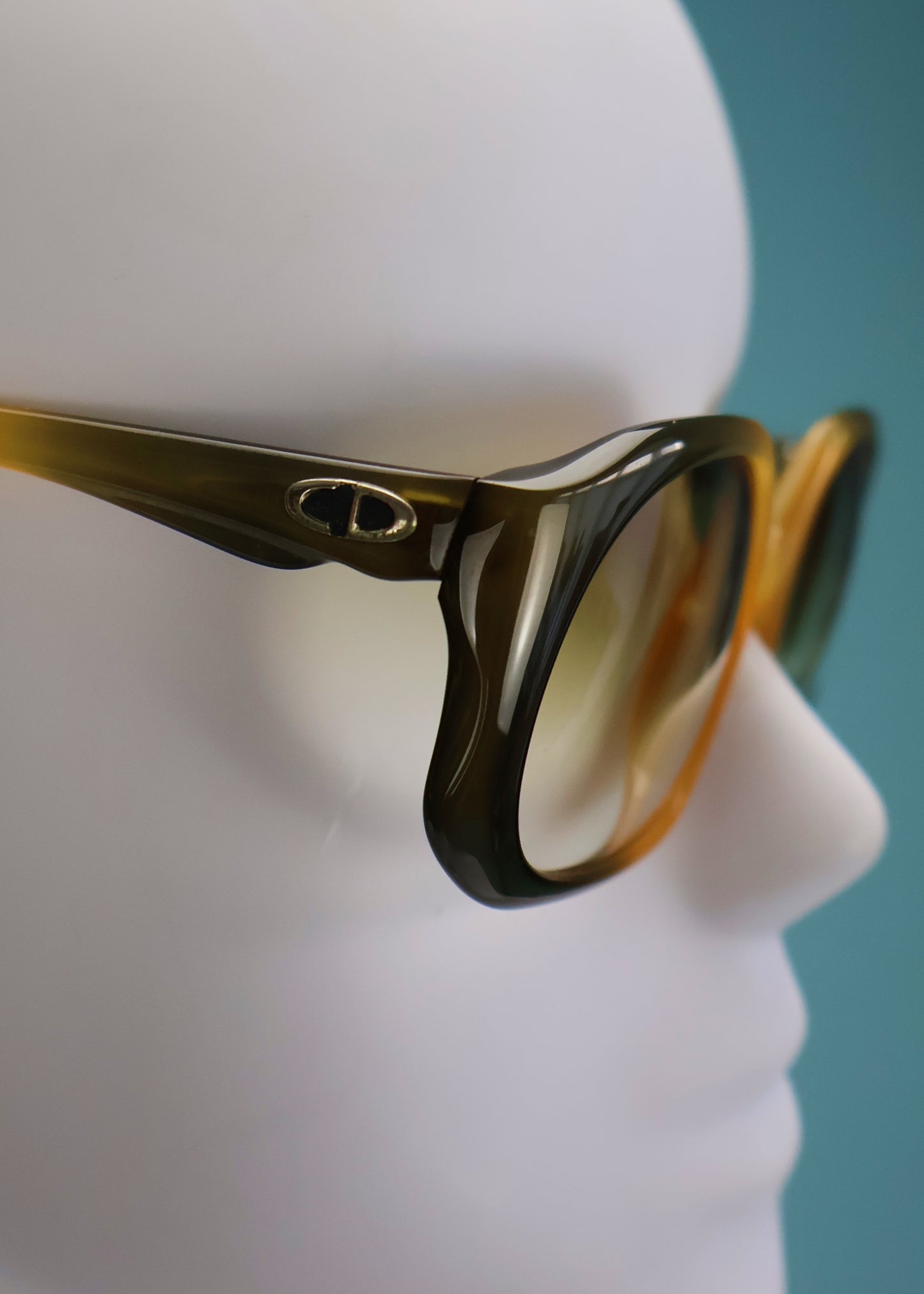 Dior 1970’s Orange & Green Ombre Sunglasses