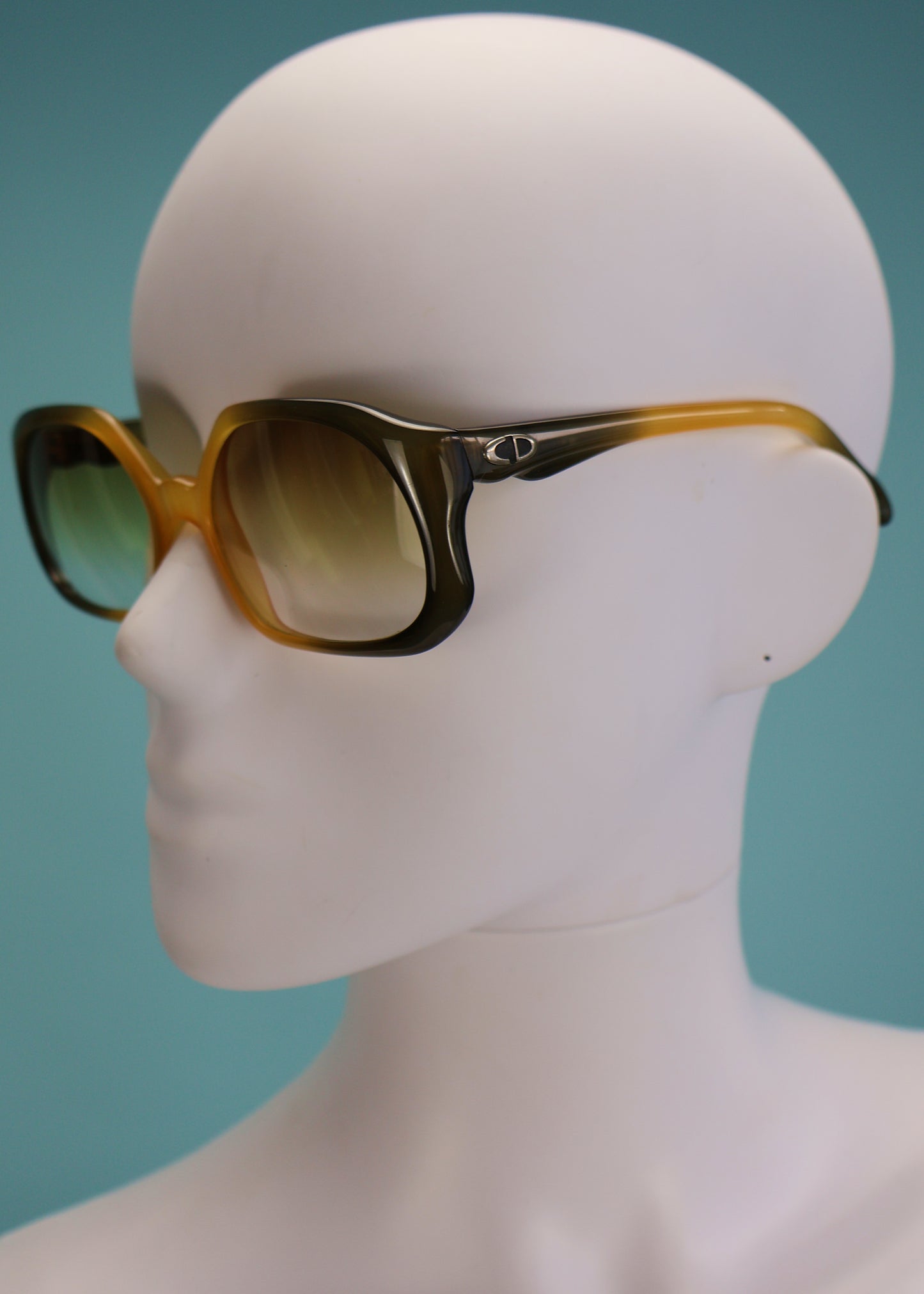 Dior 1970’s Orange & Green Ombre Sunglasses