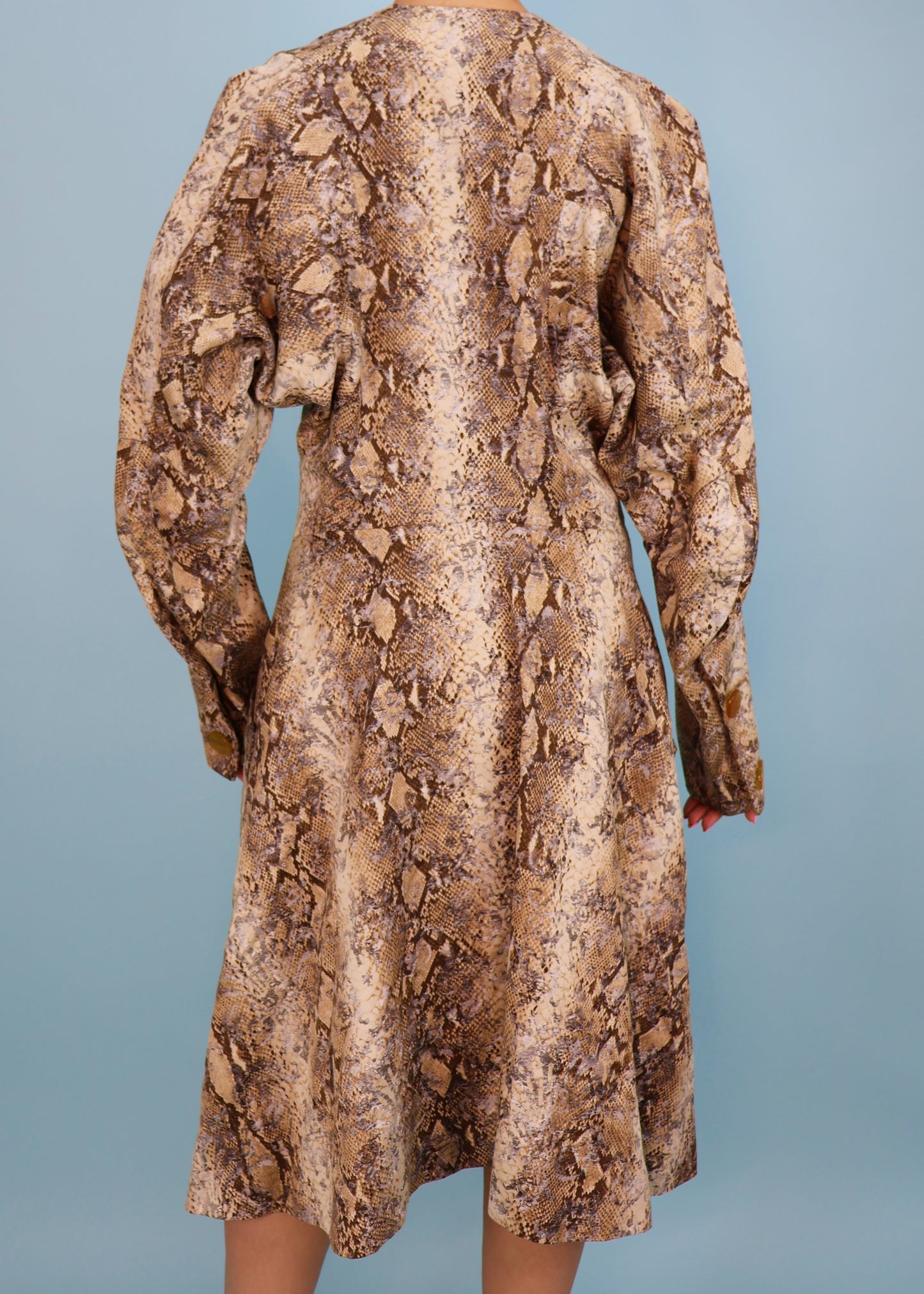 Vivienne Westwood 1990's Snakeskin Print Dress Coat