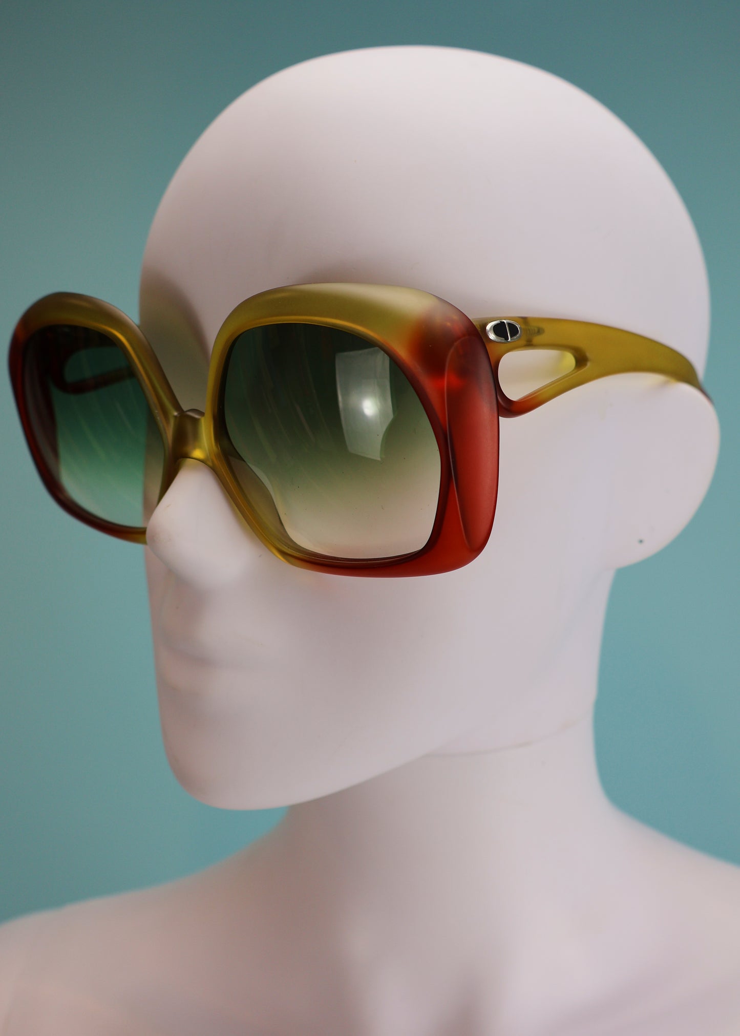Dior 1970’s Orange & Yellow Ombre Oversized Sunglasses