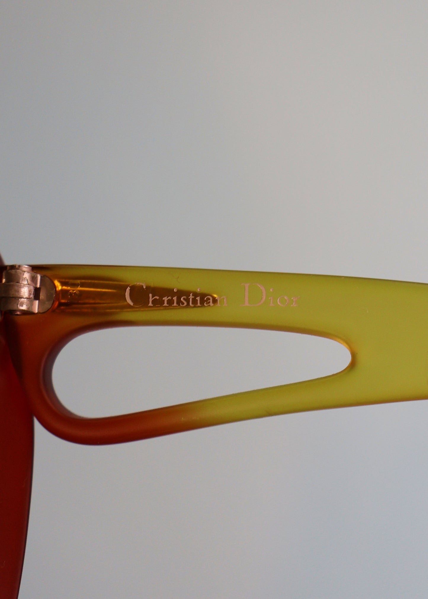 Dior 1970’s Orange & Yellow Ombre Oversized Sunglasses
