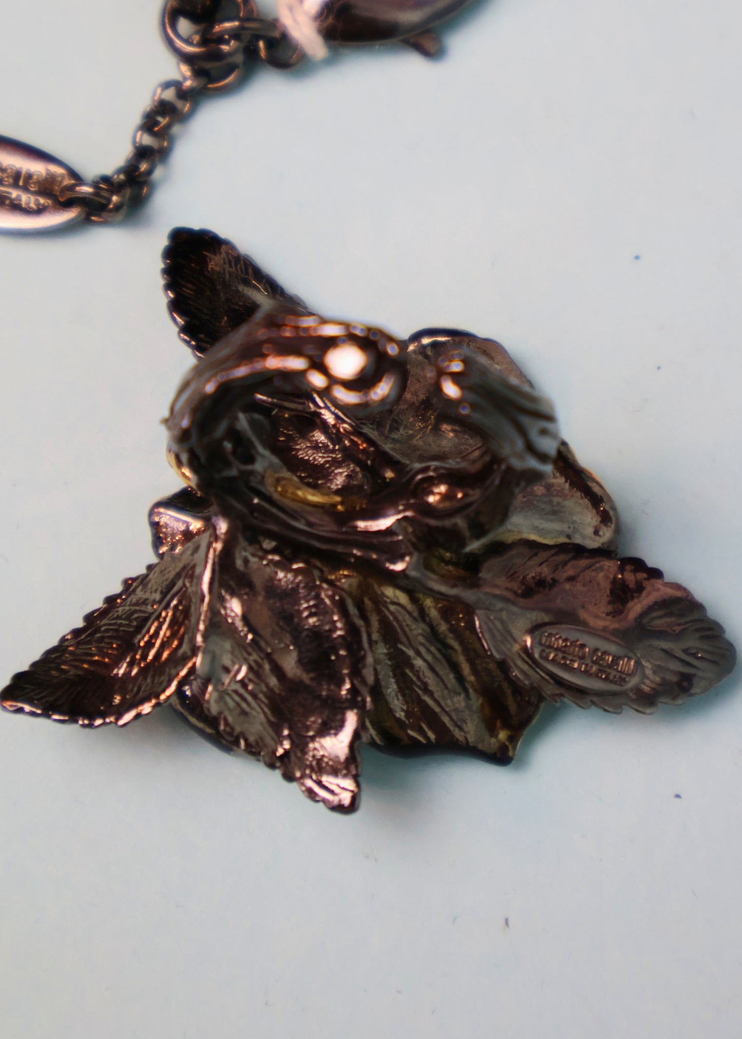 Roberto Cavalli Fall 2013 Large Enamel Flower & Insect Necklace & Ring Set