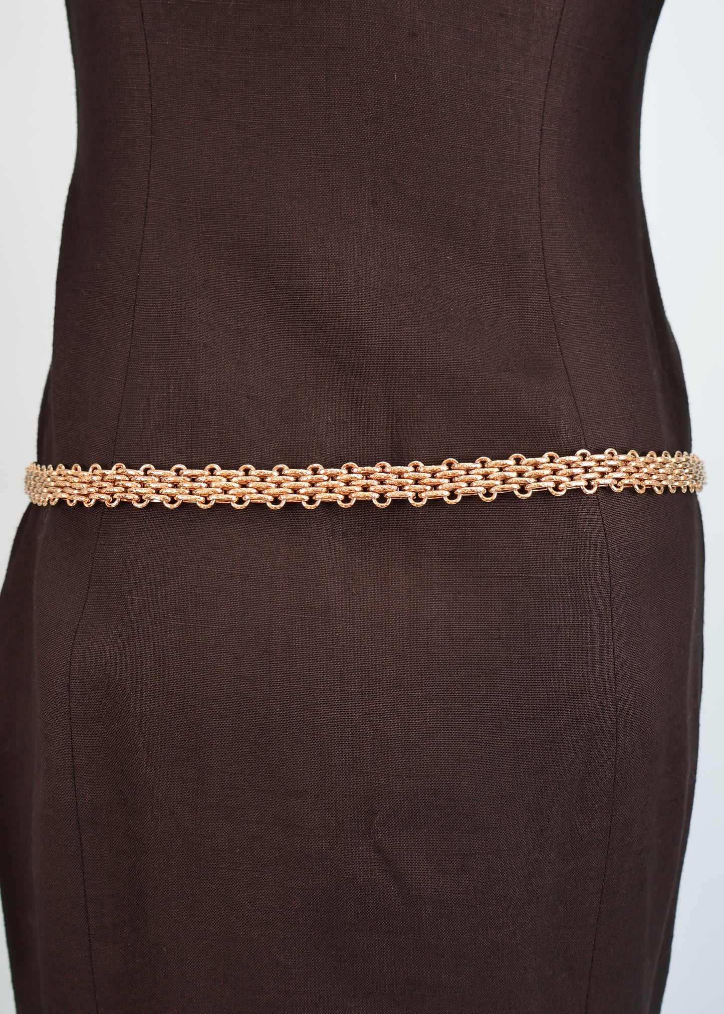 Roberto Cavalli Gold Snake Head Chain Belt