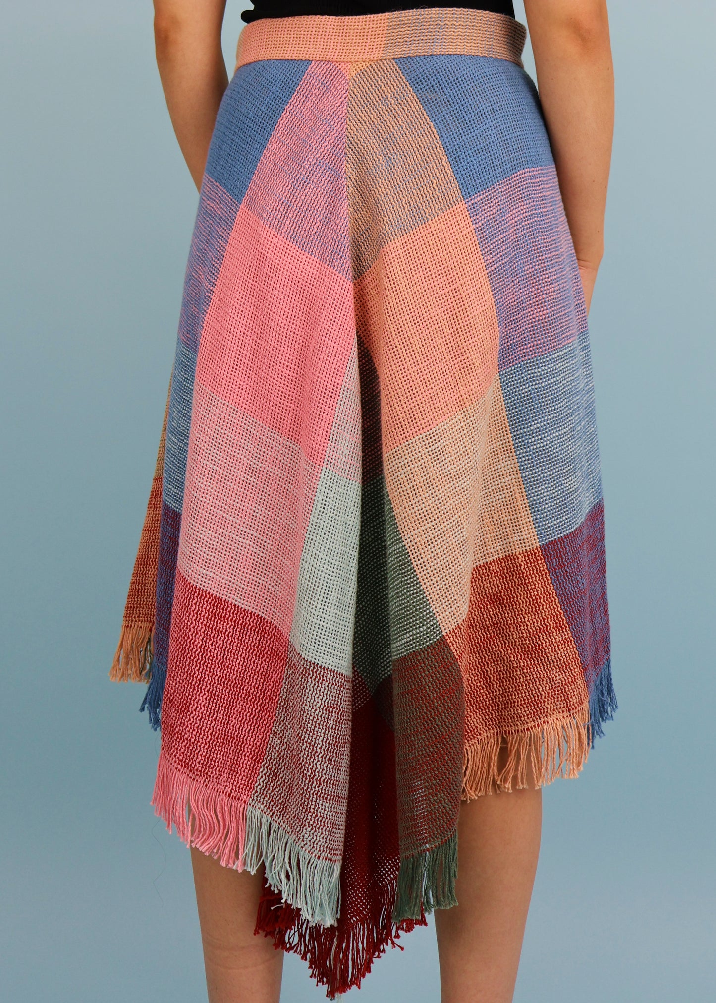 Chloé Fall 2017 Multi Colour Tweed Plaid Handkerchief Skirt