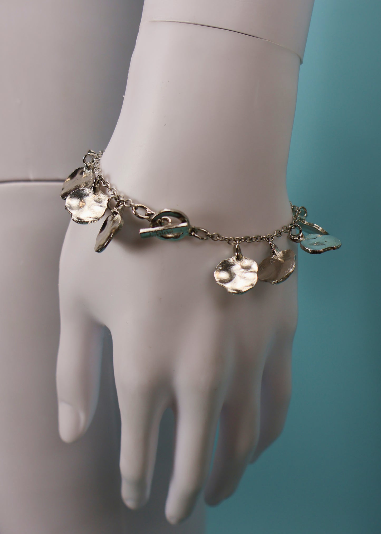 Chloé Fall 2004 Silver Hammered Discs Bracelet