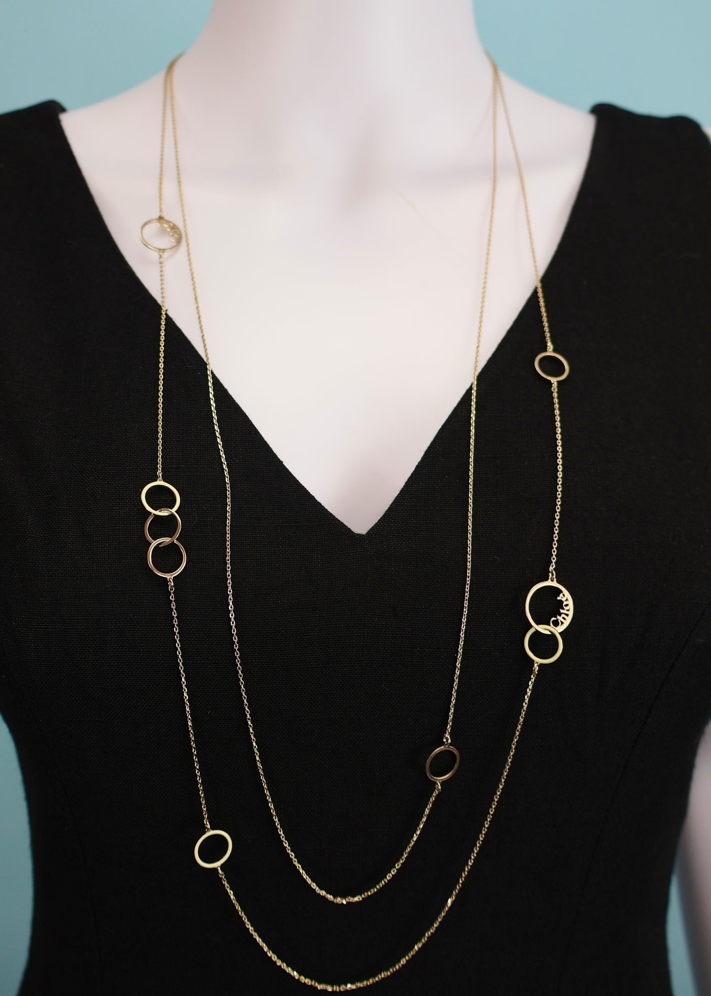 Chloé Spring 2011 Double Chain Rings Necklace