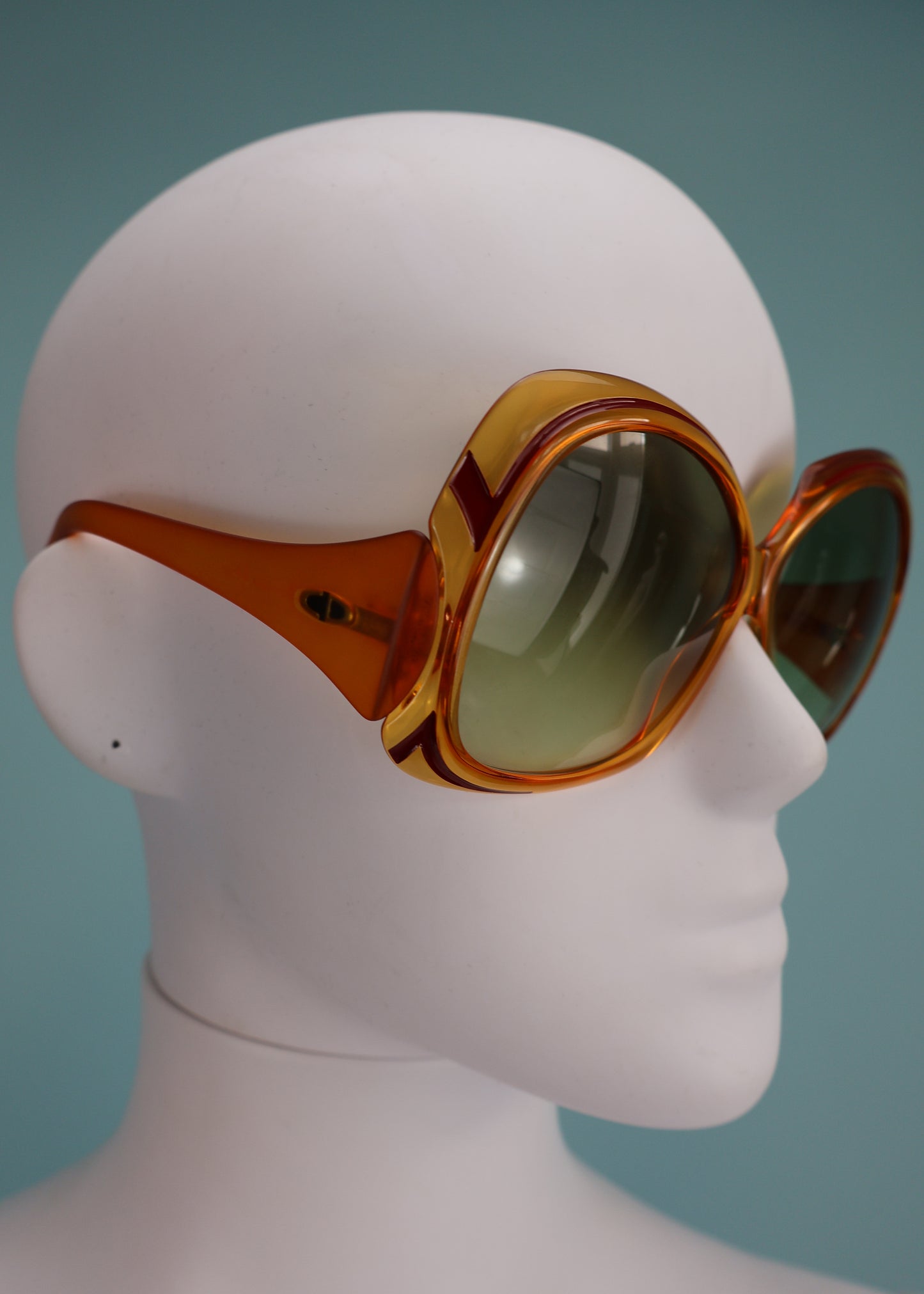 Dior 1970’s Orange Oversized Sunglasses