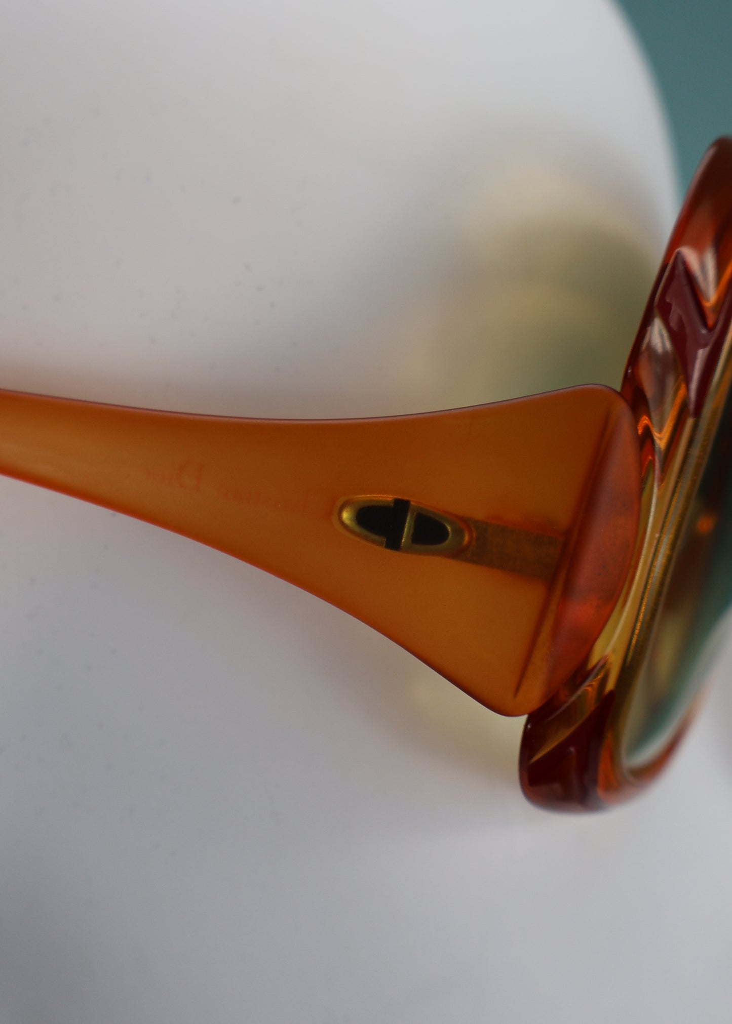 Dior 1970’s Orange Oversized Sunglasses