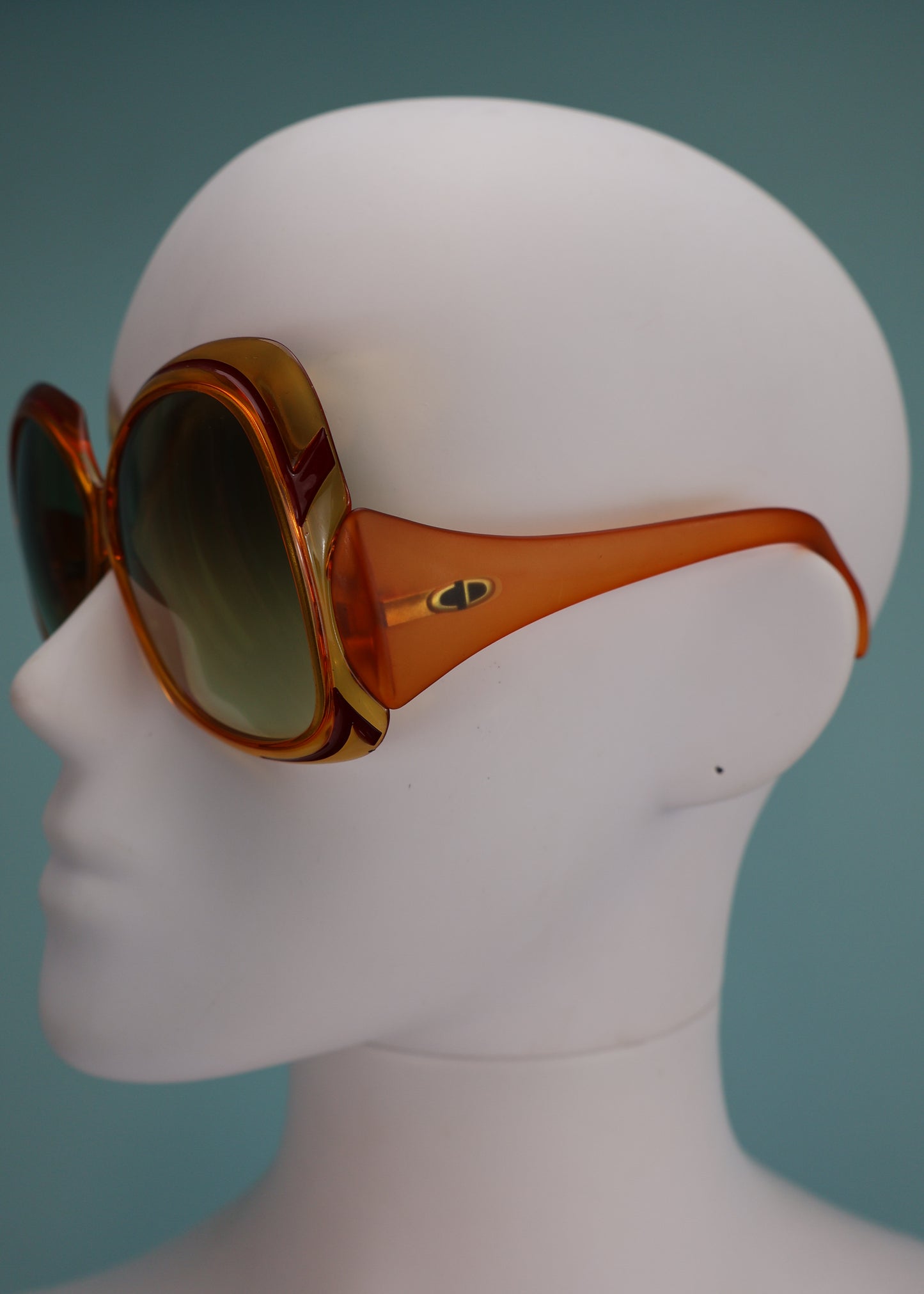 Dior 1970’s Orange Oversized Sunglasses
