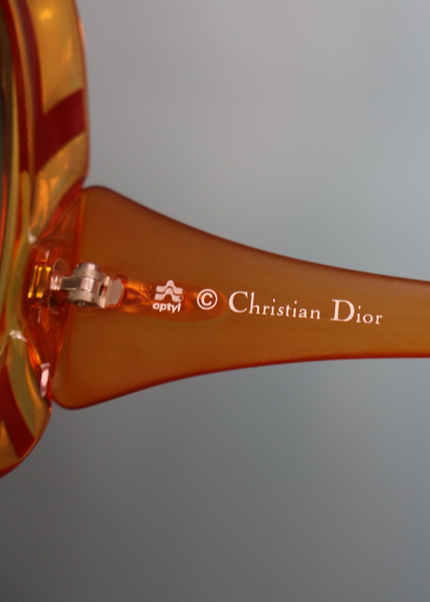 Dior 1970’s Orange Oversized Sunglasses