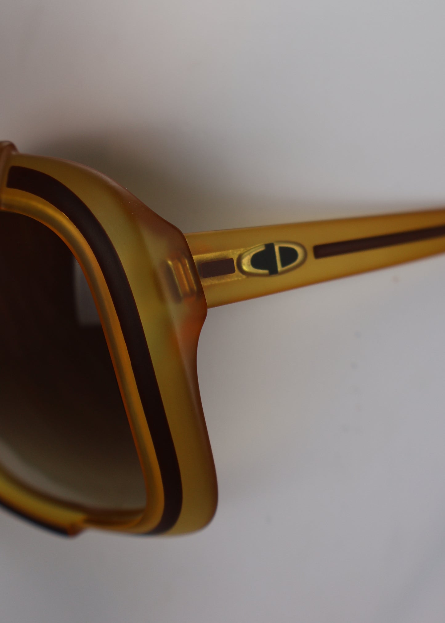 Dior 1970’s Orange Oversized Rectangular Sunglasses