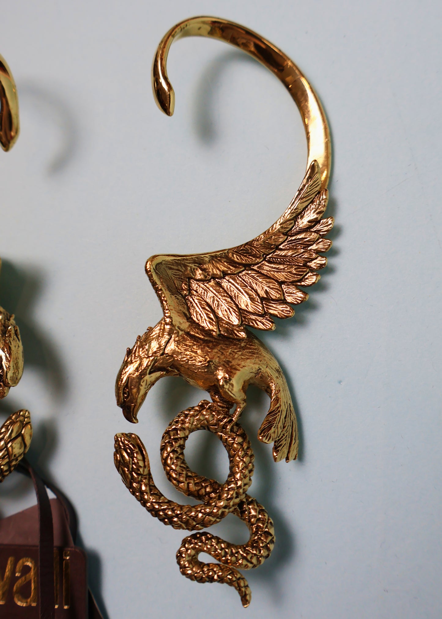 Roberto Cavalli Eagle & Snake Ear Cuff Earrings