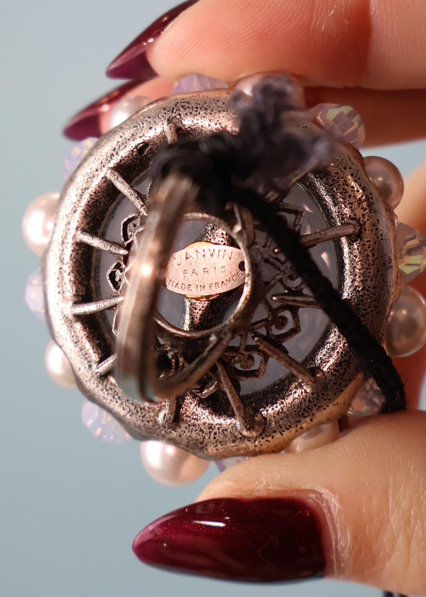 Lanvin Fall 2003 Baby Blue Crystal Cocktail Ring