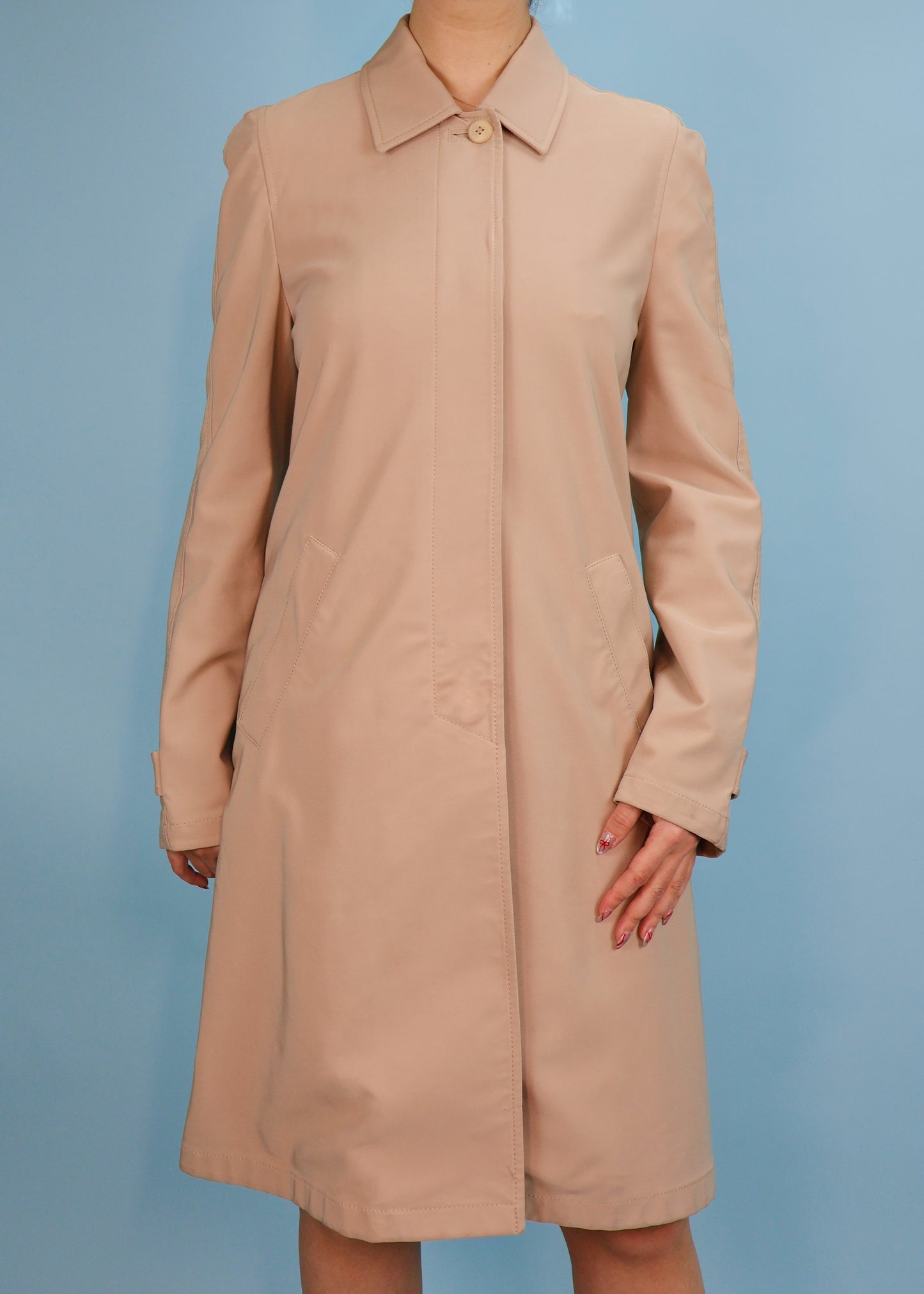 Prada Spring 1996 Runway Beige Trench Coat Jacket