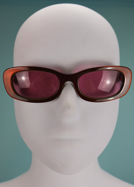 Chanel Burgundy & Green Iridescent Sunglasses
