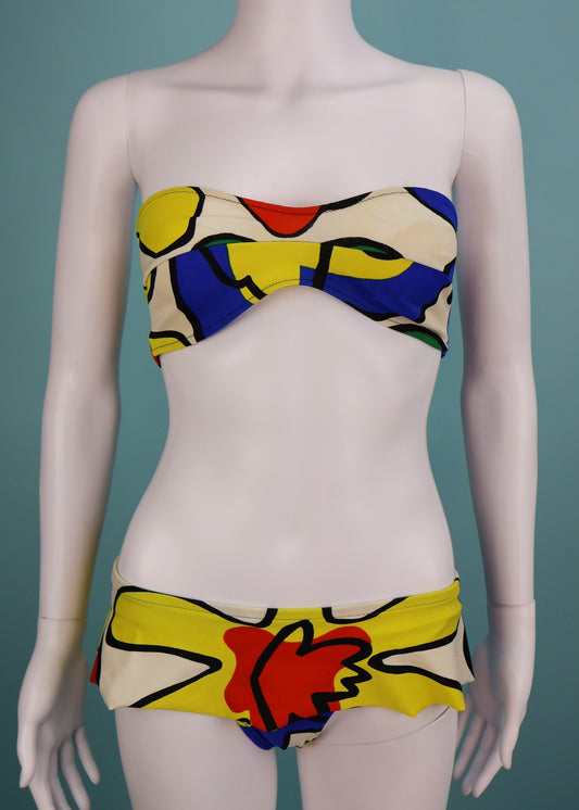 Thierry Mugler Spring 1985 Runway Mini Skirt Bikini Set & Tank Top