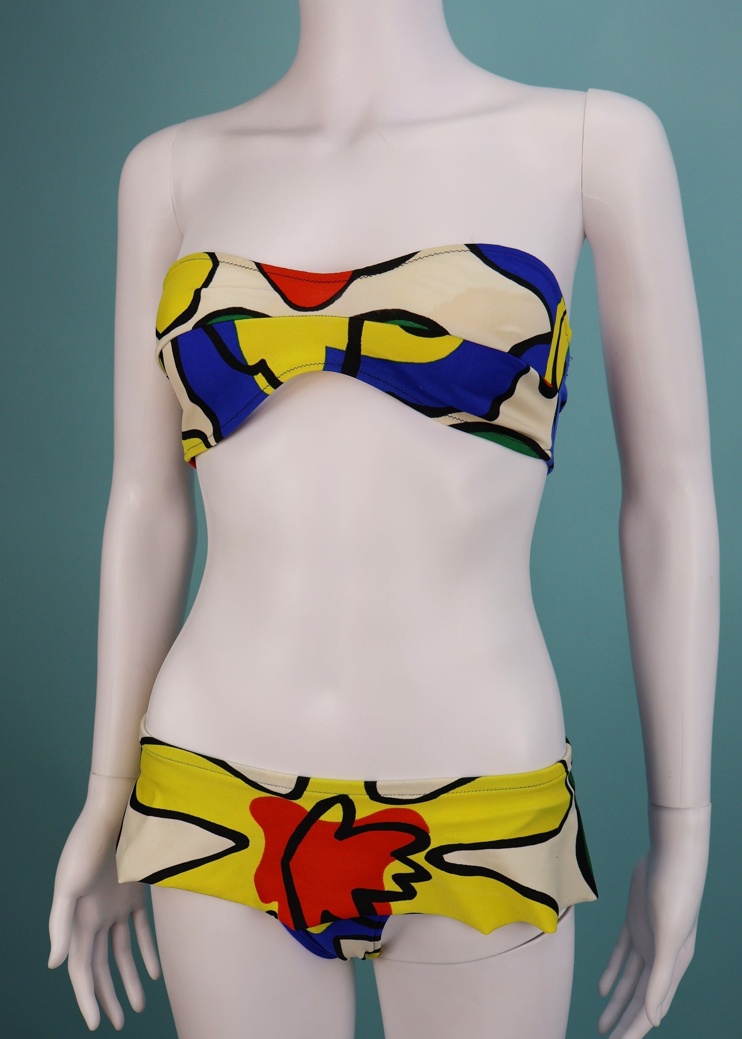 Thierry Mugler Spring 1985 Runway Mini Skirt Bikini Set & Tank Top