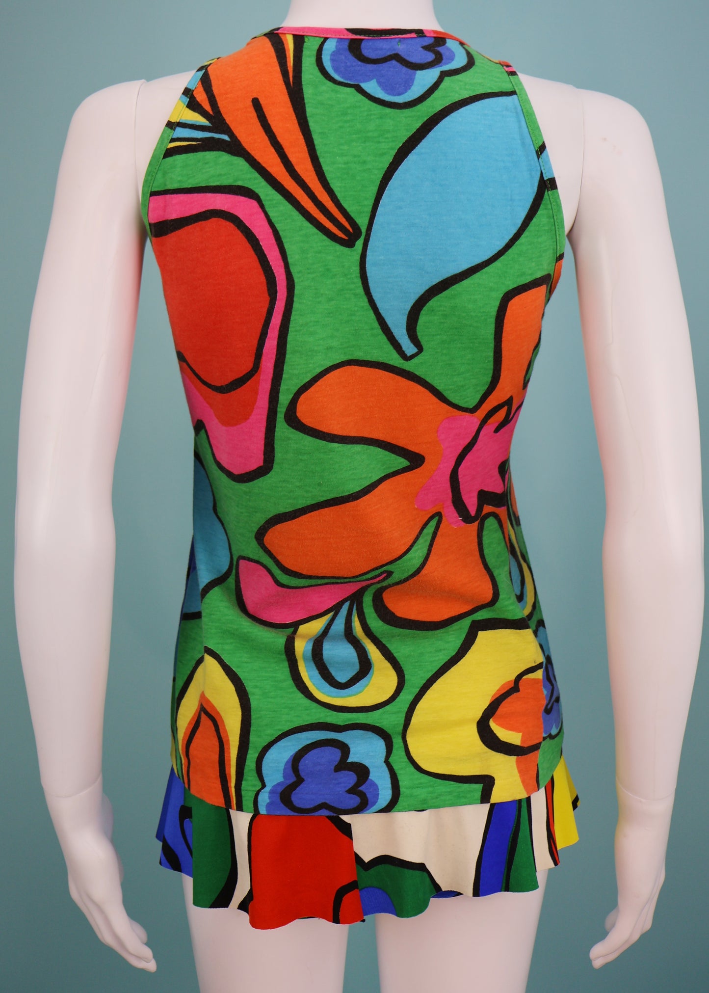 Thierry Mugler Spring 1985 Runway Mini Skirt Bikini Set & Tank Top