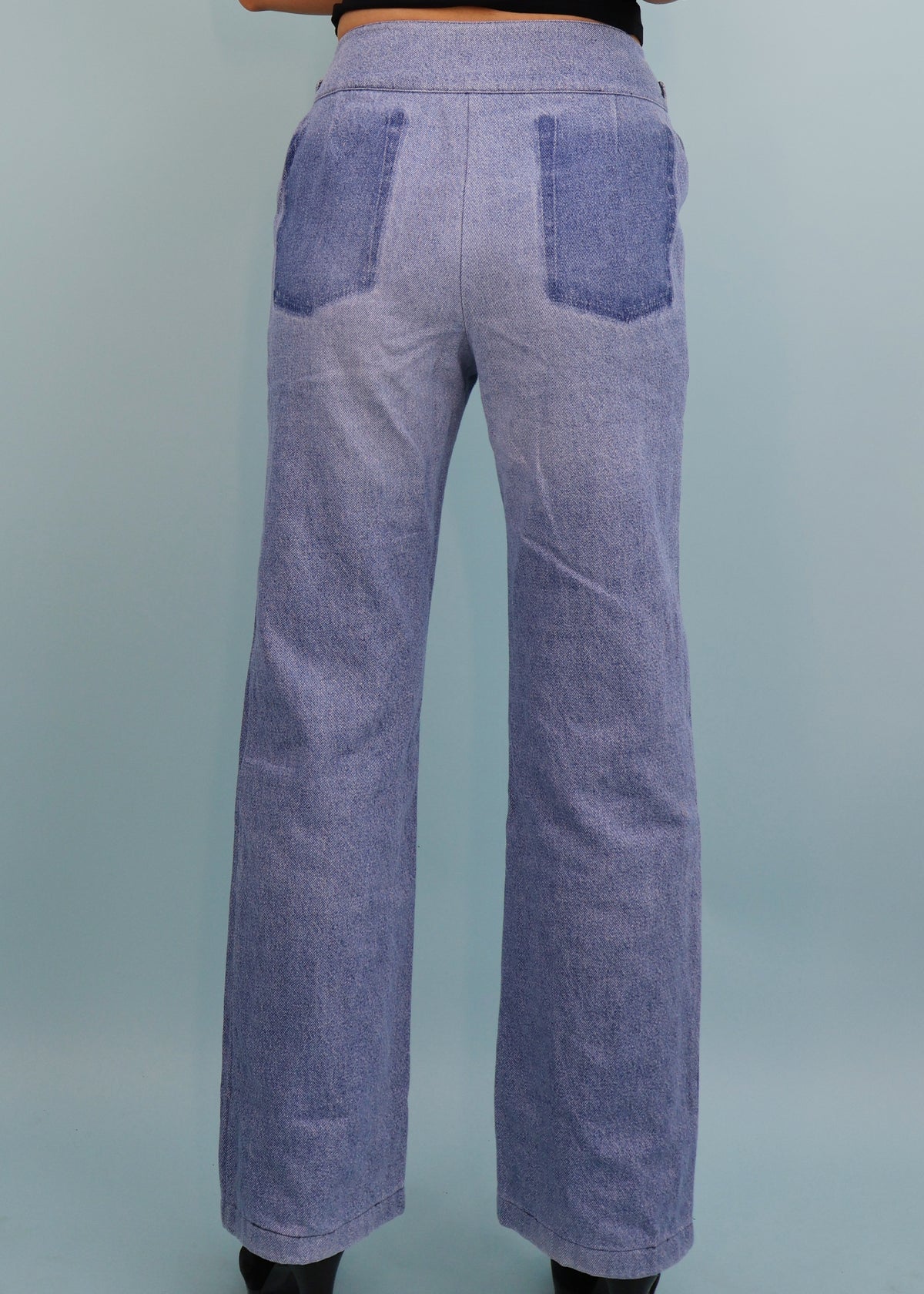 Celine Spring 2001 Runway Buckle Detail Jeans