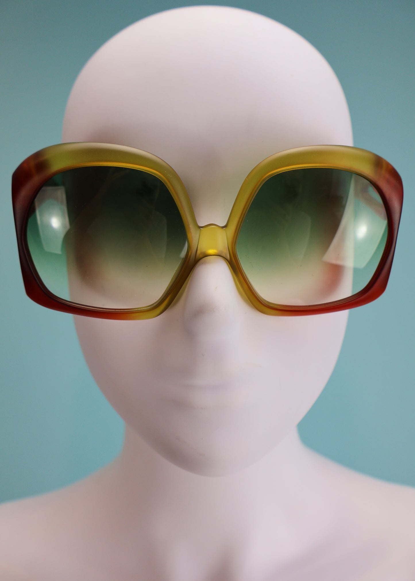 Dior 1970’s Orange & Yellow Ombre Oversized Sunglasses
