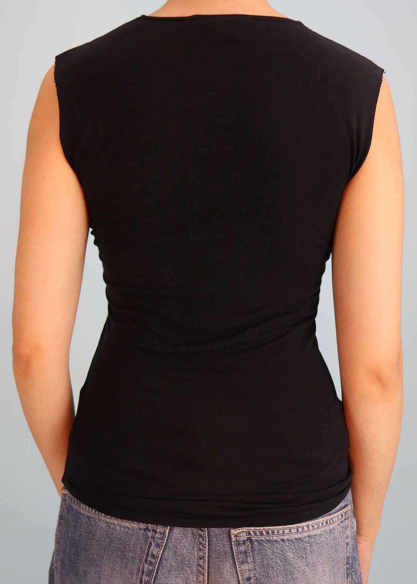 Chloé Fall 2000 69 Print Black Tank Top