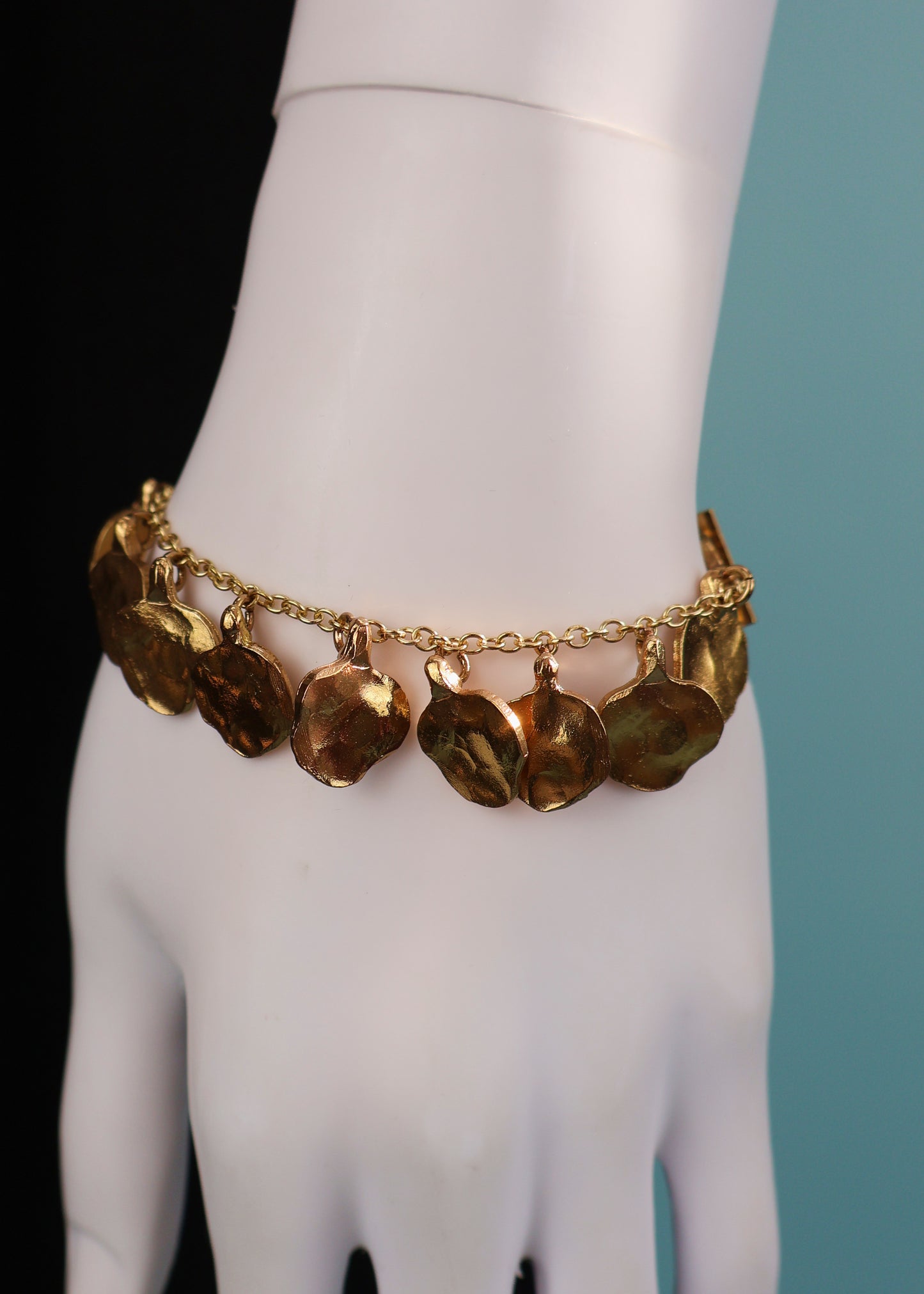 Chloé Fall 2004 Gold Hammered Discs Bracelet