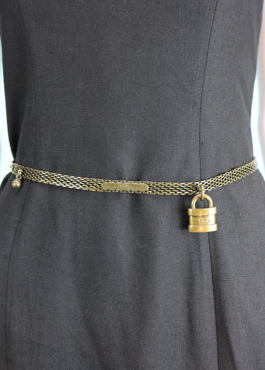 Chloé Spring 2007 Gold Chain Paddington Padlock Belt