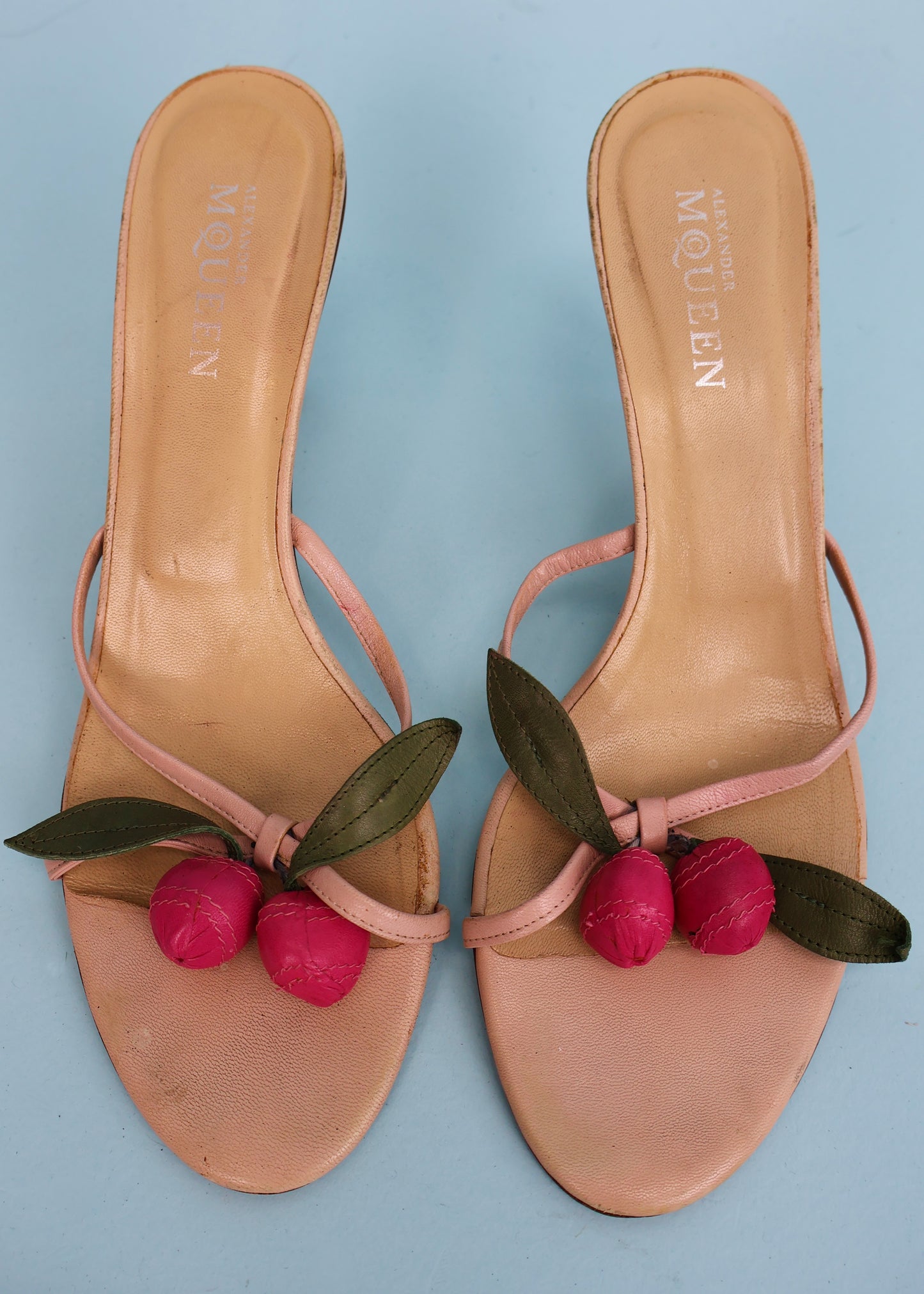 Alexander McQueen Spring 2003 Leather Cherry Charm Heels