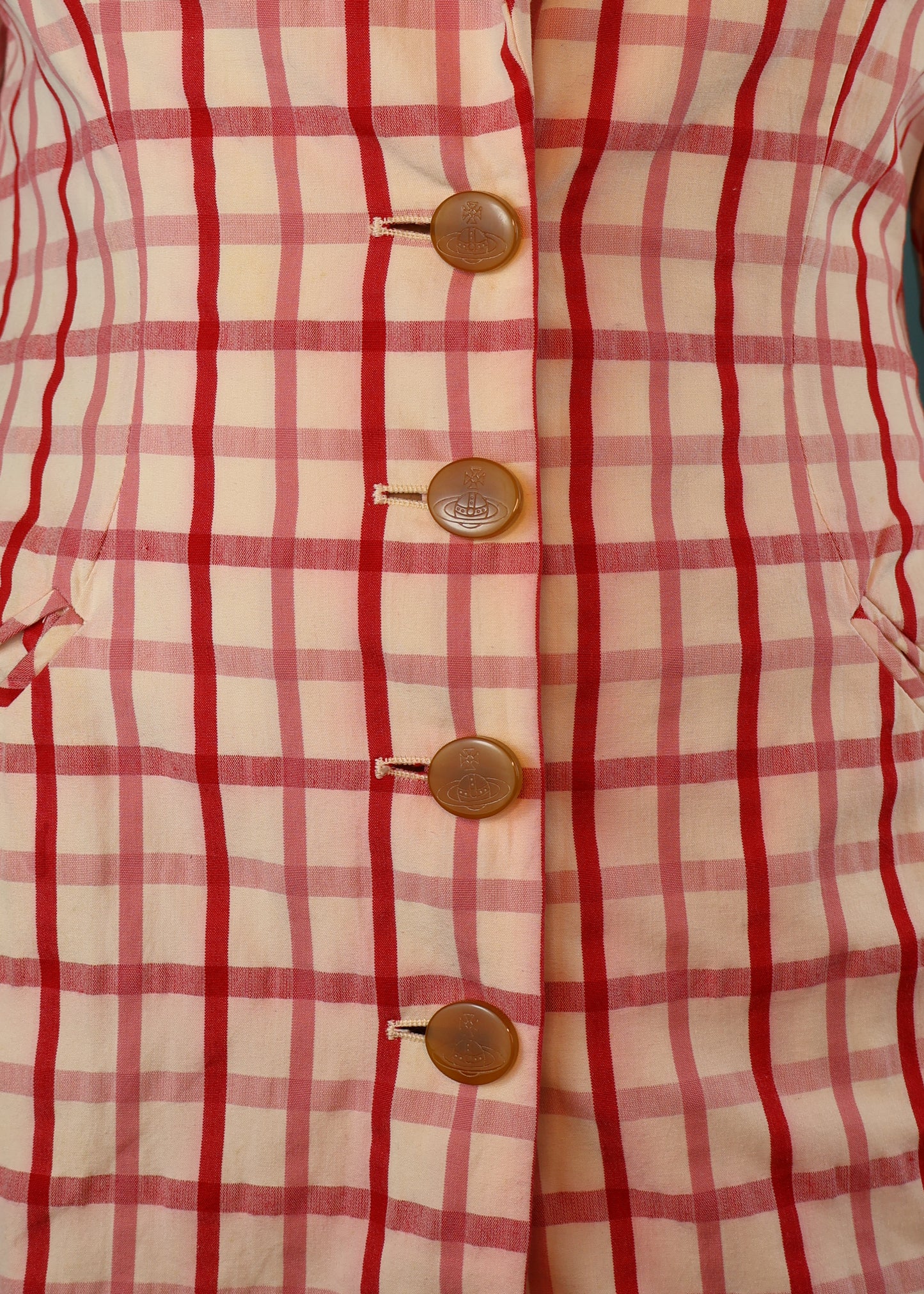 Vivienne Westwood Spring 1994 Pink Checked Button Down Dress