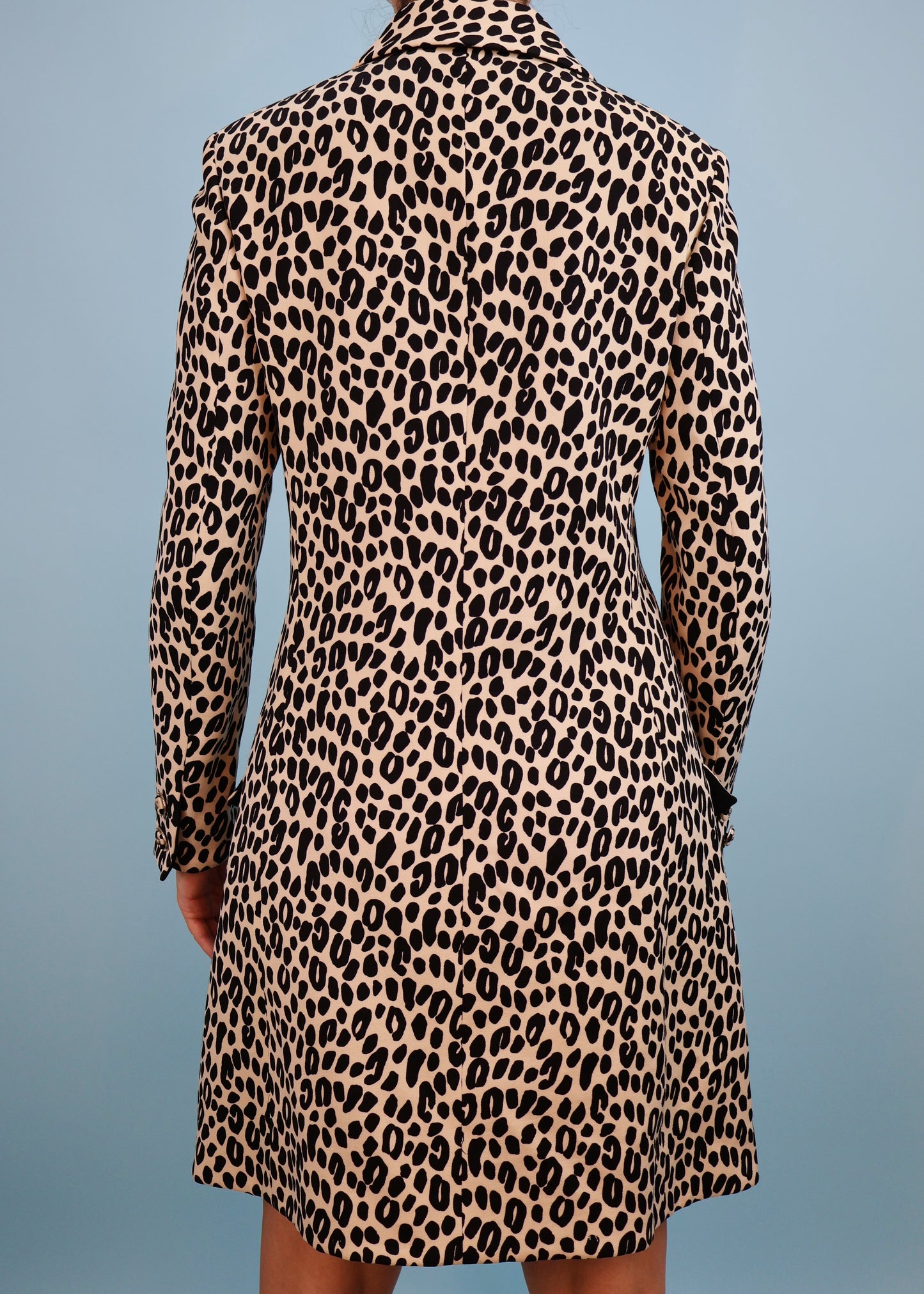 Versace Spring 1996 Black & White Leopard Print Jacket