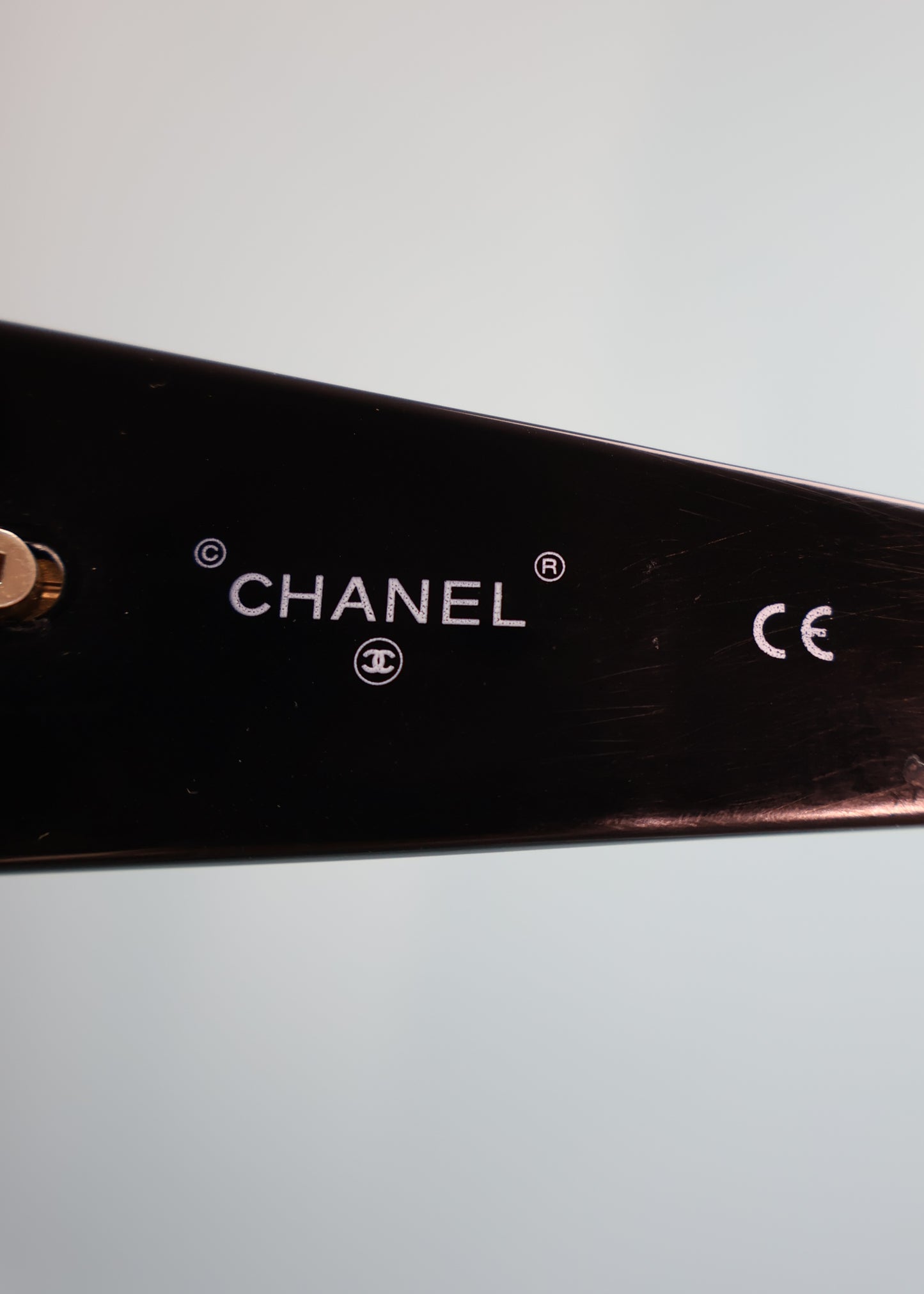 Chanel 1996 Star Studded Black Sunglasses