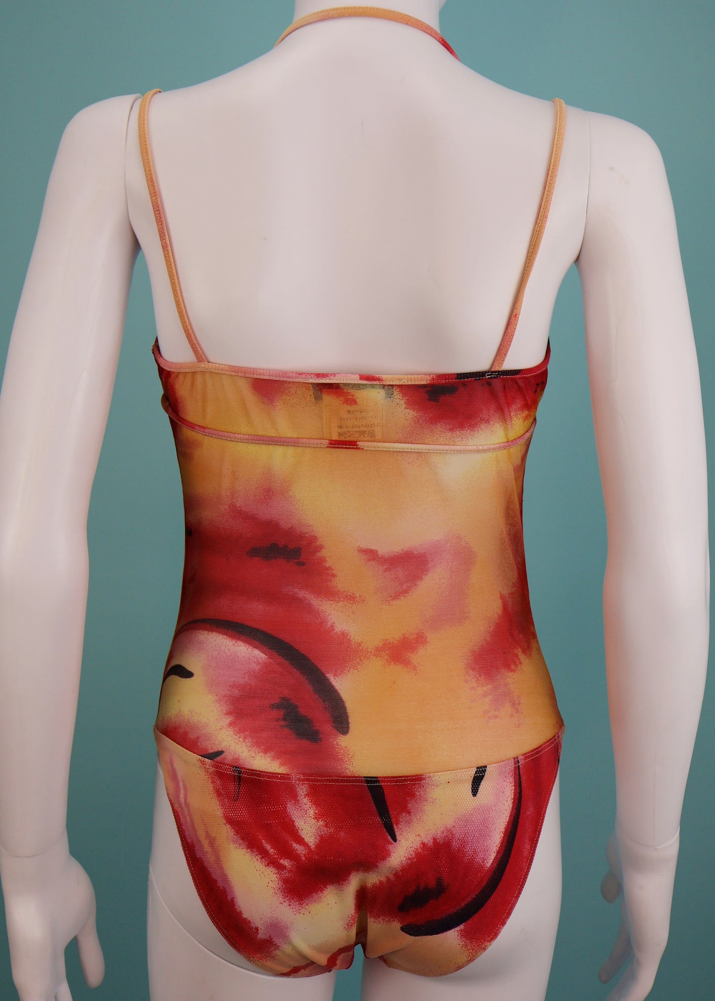 Dior Spring 2001 Tie Dye Mesh Panel Layered Swimsuit