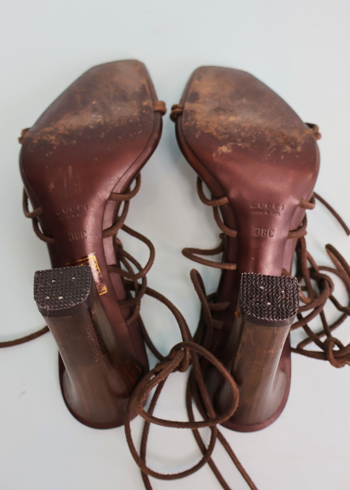 Gucci Fall 2002 Mother of Pearl Strappy Heels