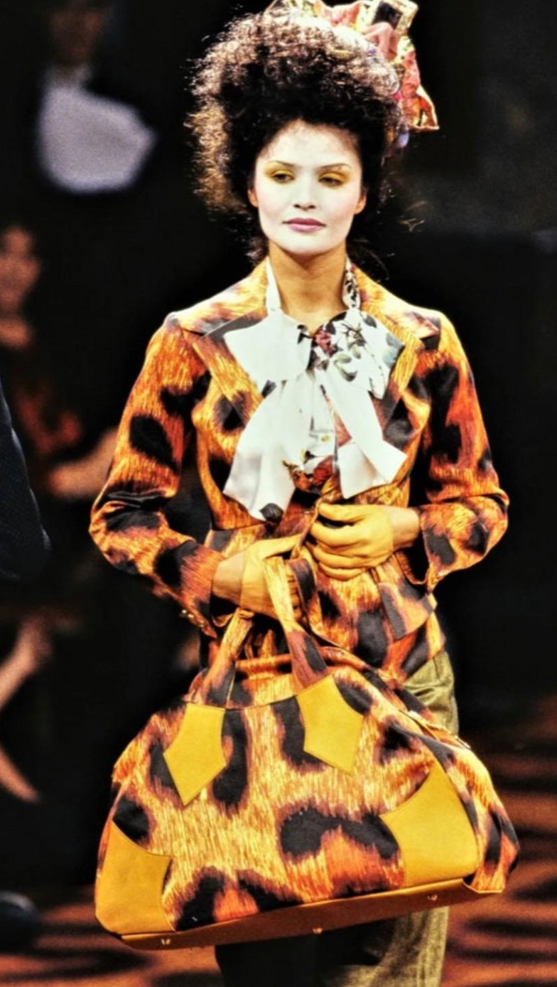 Vivienne Westwood Spring 1994 “Cafe Society” Runway Leopard Jeans & T Shirt Set