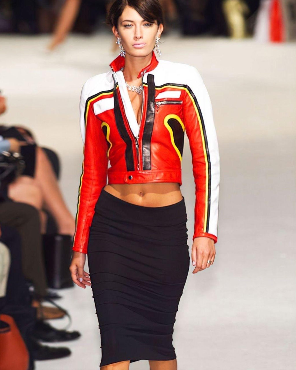 Dolce & Gabbana Spring 2001 Runway Red Leather Motorcycle
