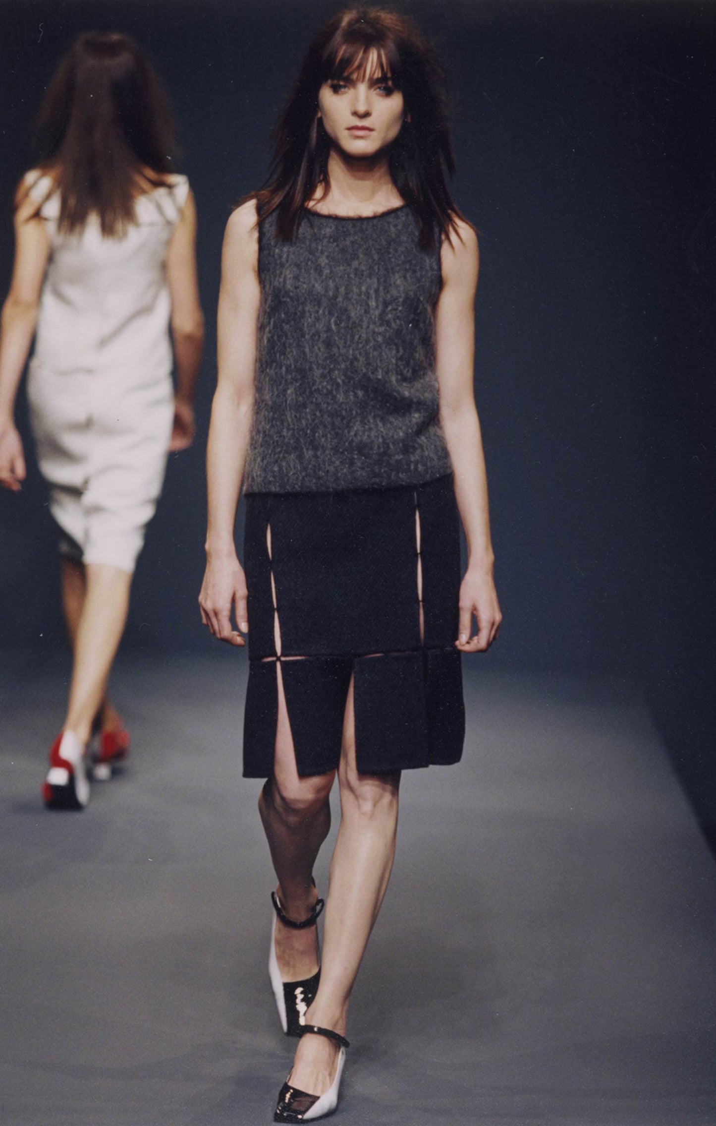 Prada Fall 1998 Grey Mohair Dress