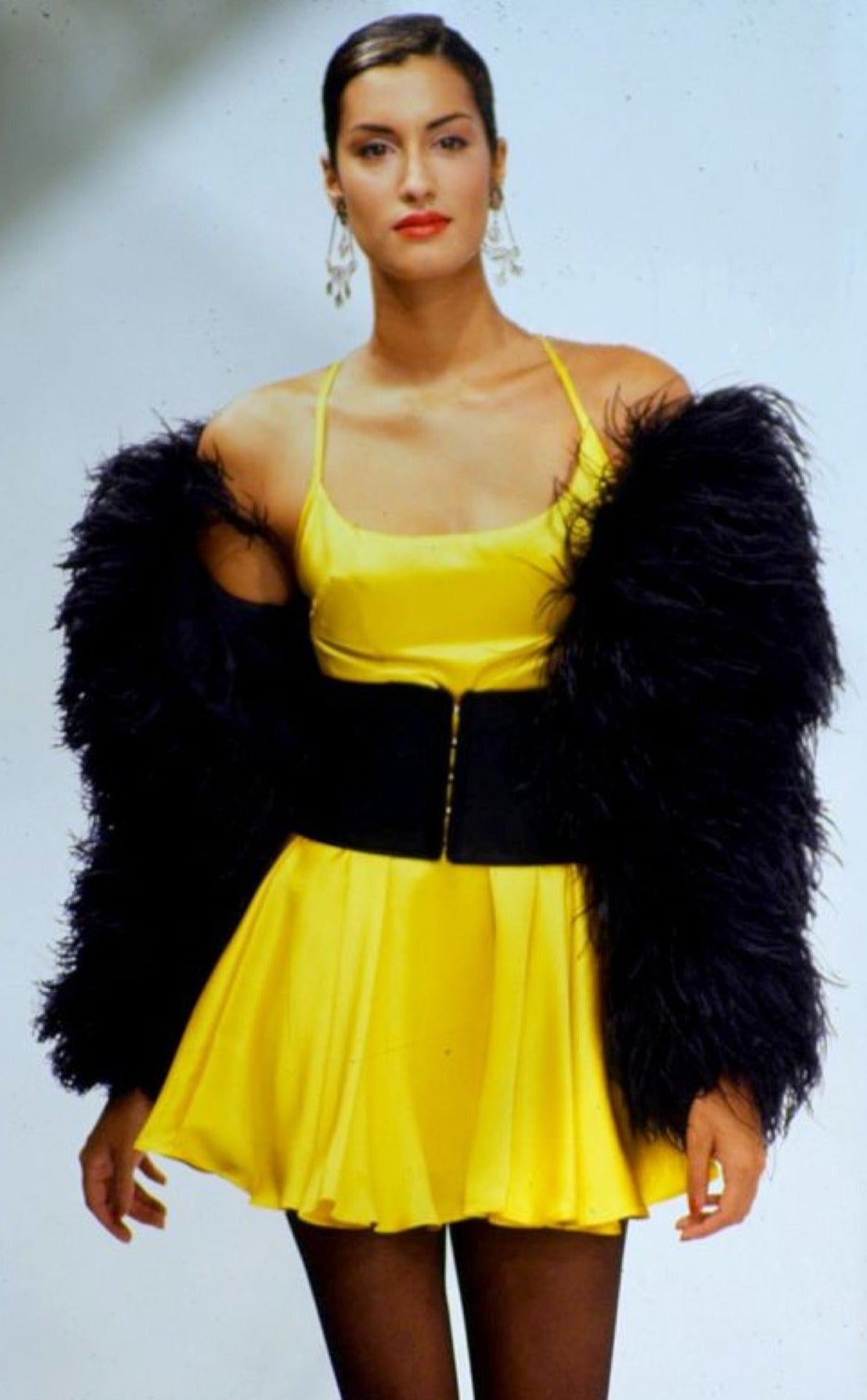 Dolce & Gabbana Spring 1995 Black Mini Skater Dress