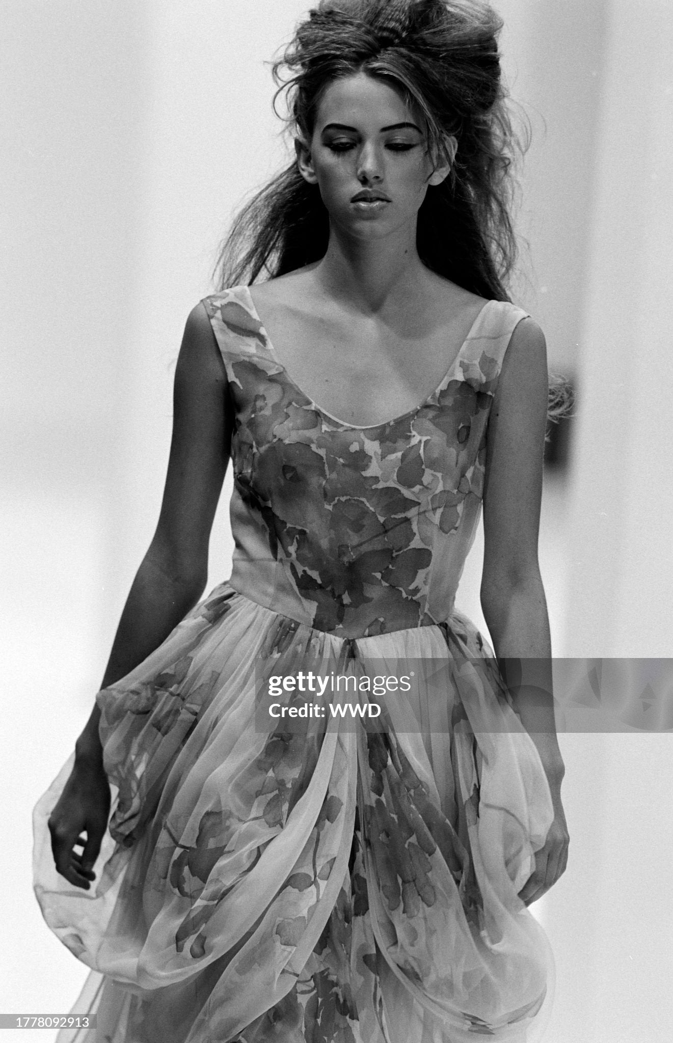 Dolce & Gabbana Spring 1994 Black Draped Tulle Gown