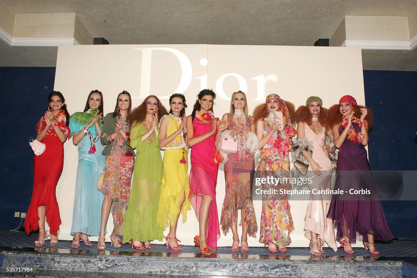Dior Spring 2005 Purple Iridescent Silk Chiffon Peephole Halter Gown & Scarf