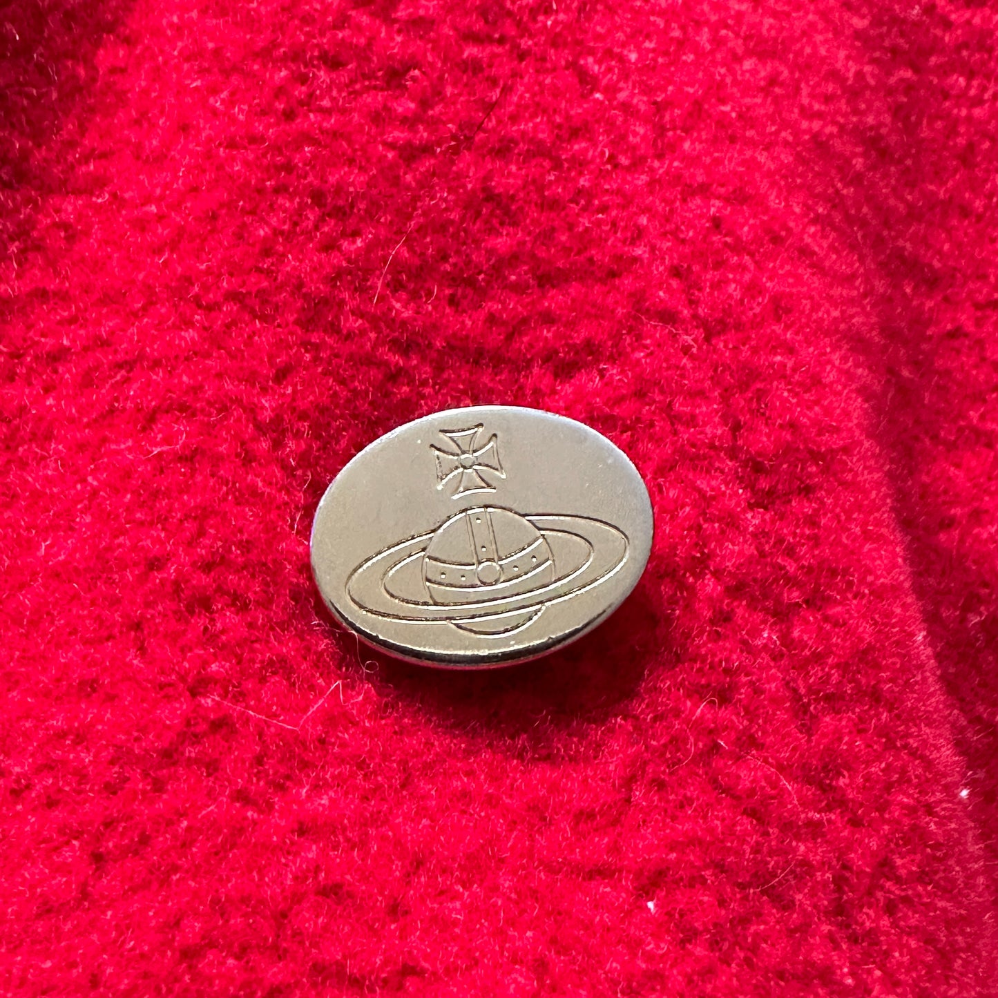 Vivienne Westwood Fall 1989 Runway Red Wool Orb Button Dress