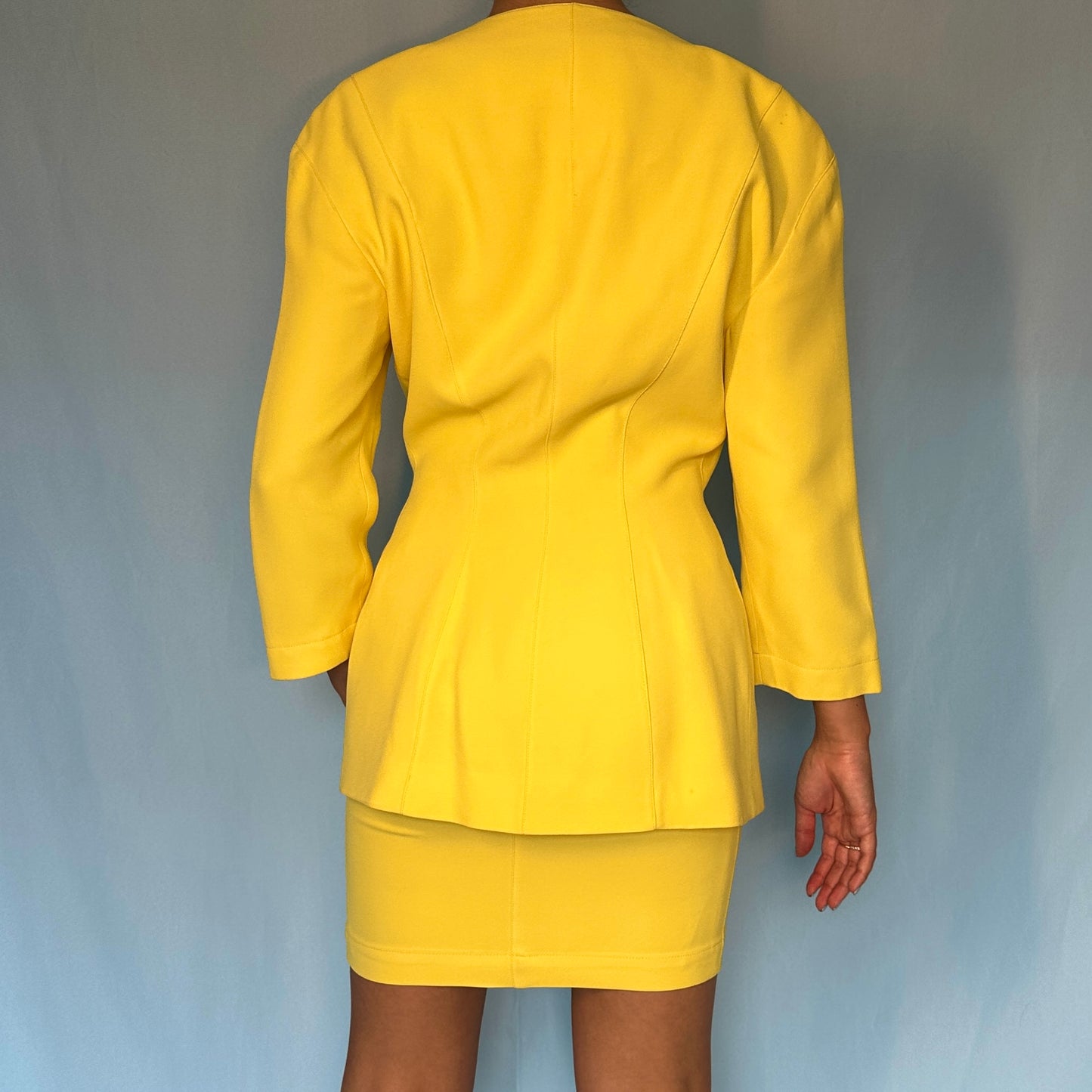Thierry Mugler Yellow Jacket & Skirt Suit