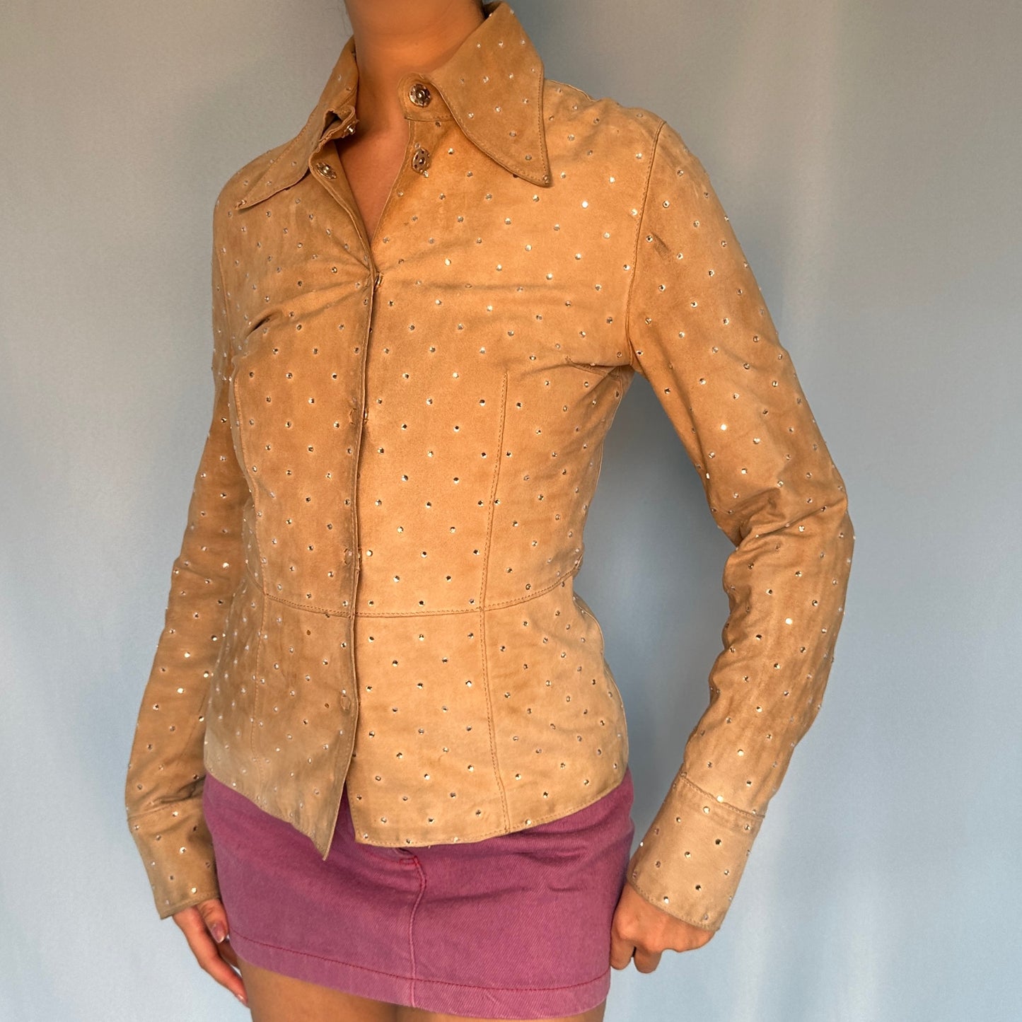 Dolce & Gabbana Fall 2000 Crystal Suede Jacket