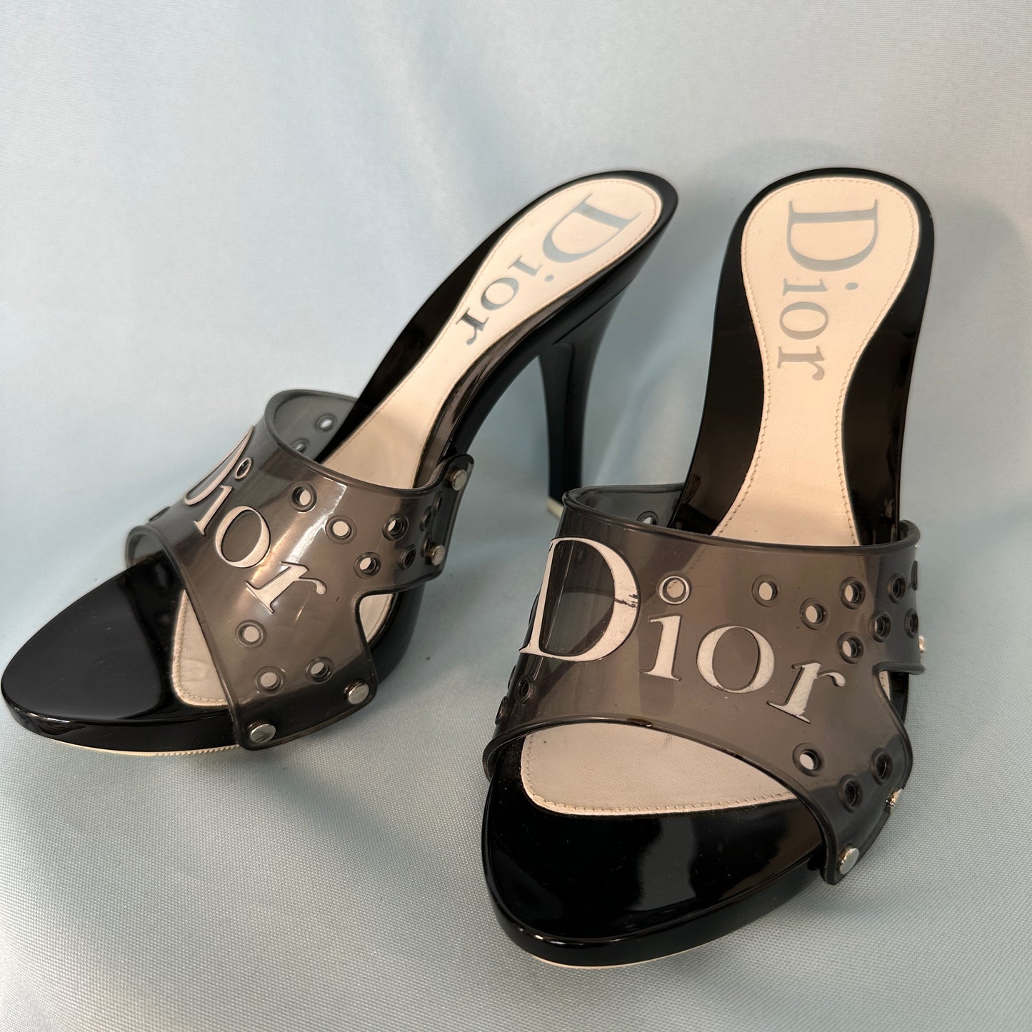 Dior Grey Jelly Heels