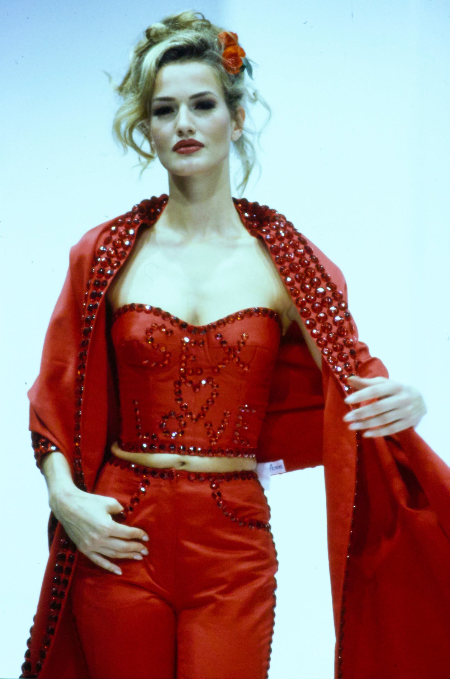 Dolce & Gabbana Spring 1992 Crystal Embellished Denim Jeans