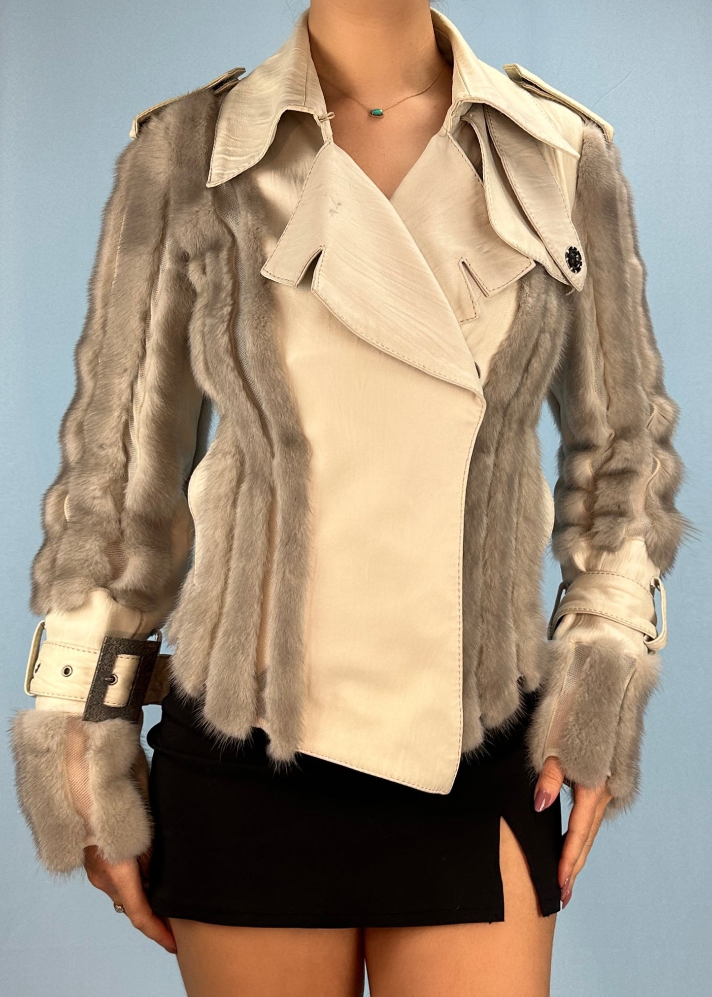 Dior Fall 2006 Runway Mink Fur & Leather Biker Jacket