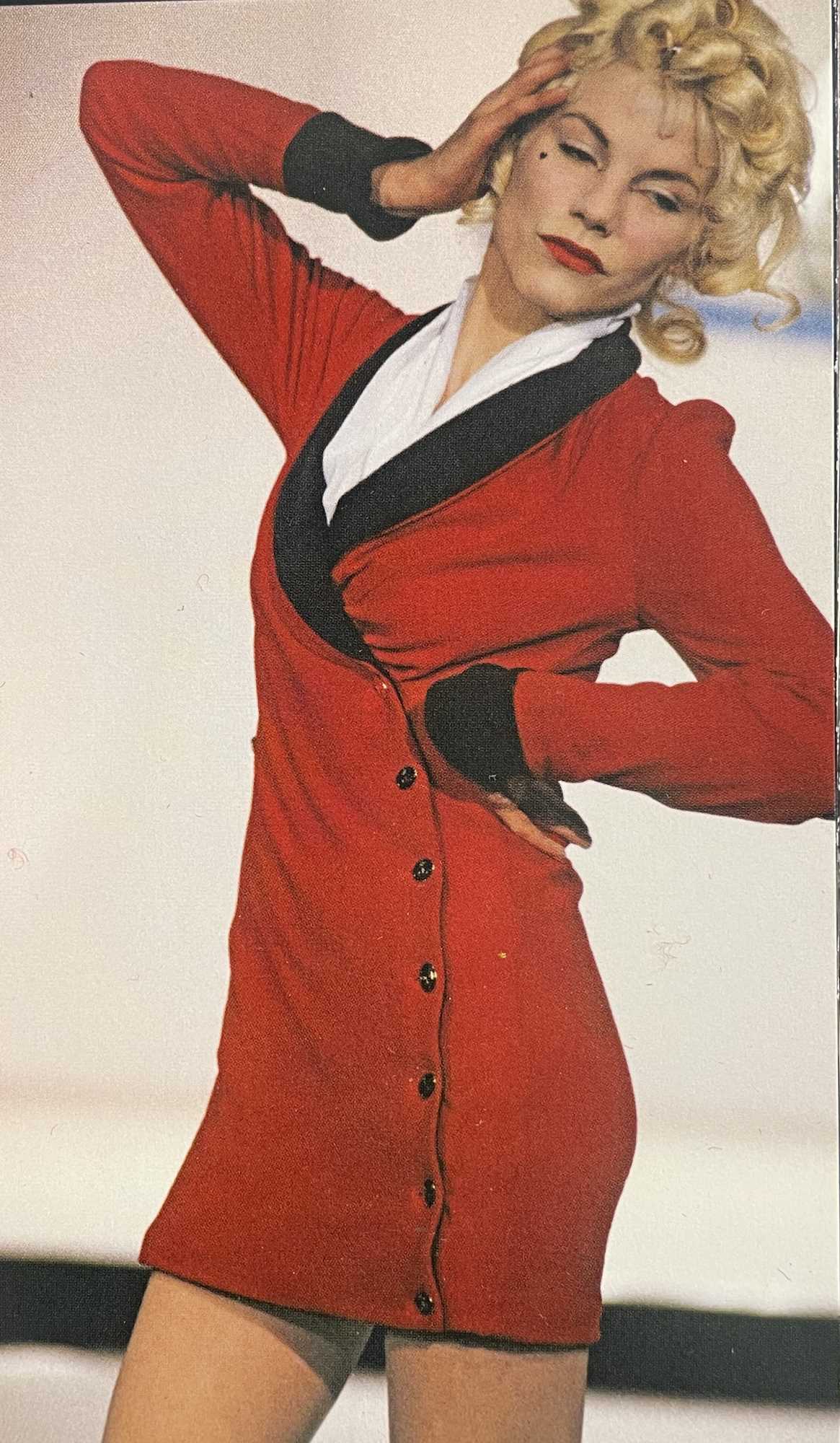 Vivienne Westwood Fall 1989 Runway Red Wool Orb Button Dress