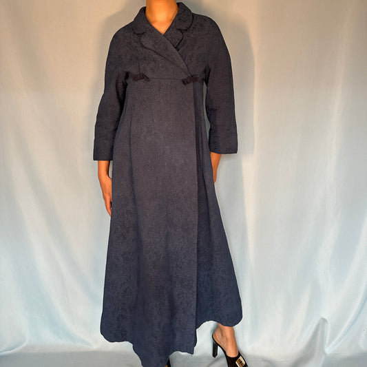 Dior 1950’s Navy Quilted Long Coat Jacket