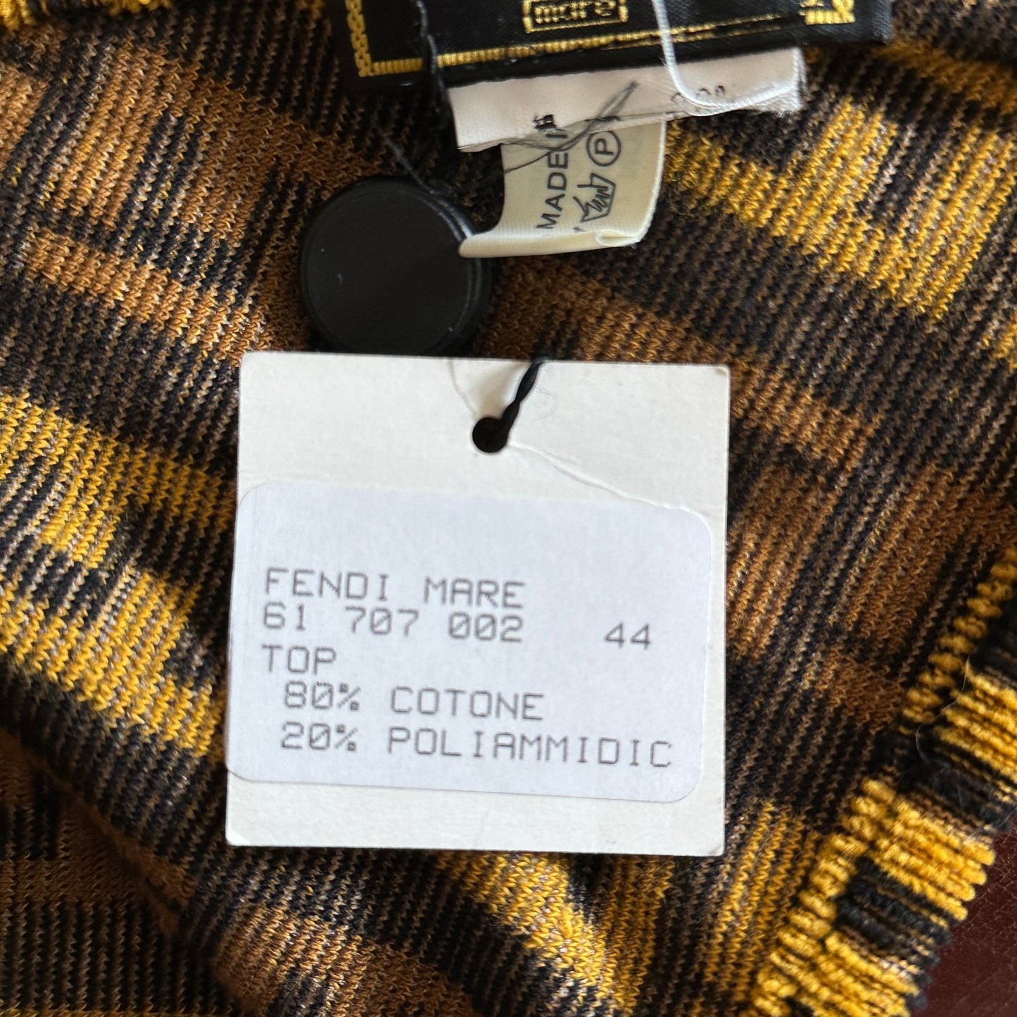 Fendi Zucca Monogram Towelling Halter Top